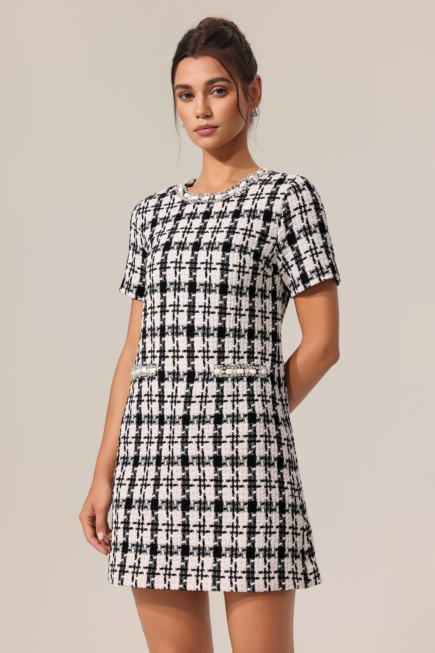 Yvan Round Neck Sleeveless Mini Dress