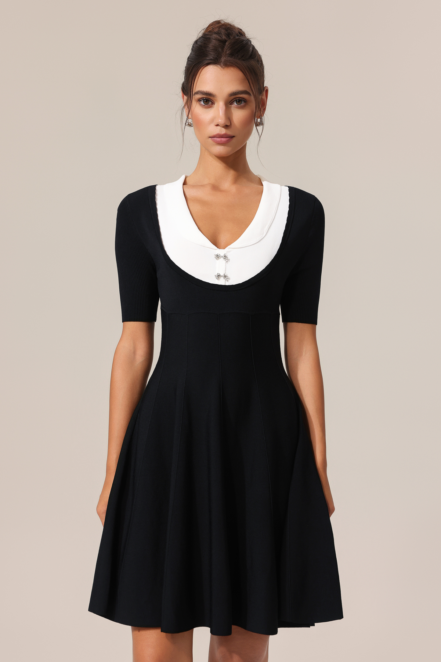 Looly Short Sleeves Mini Dress