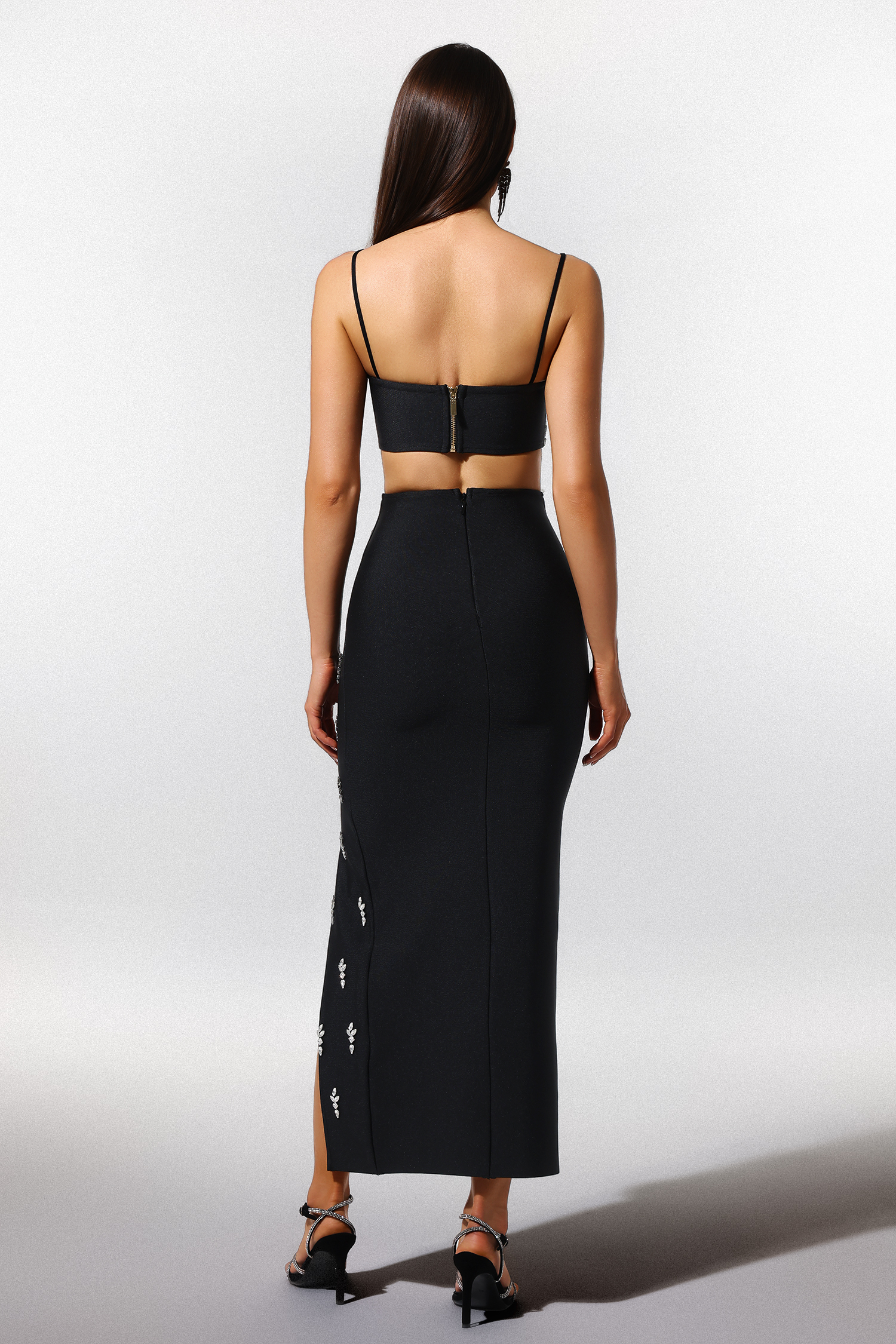 Verze Sleeveless Diamond Bandage Two Piece Set