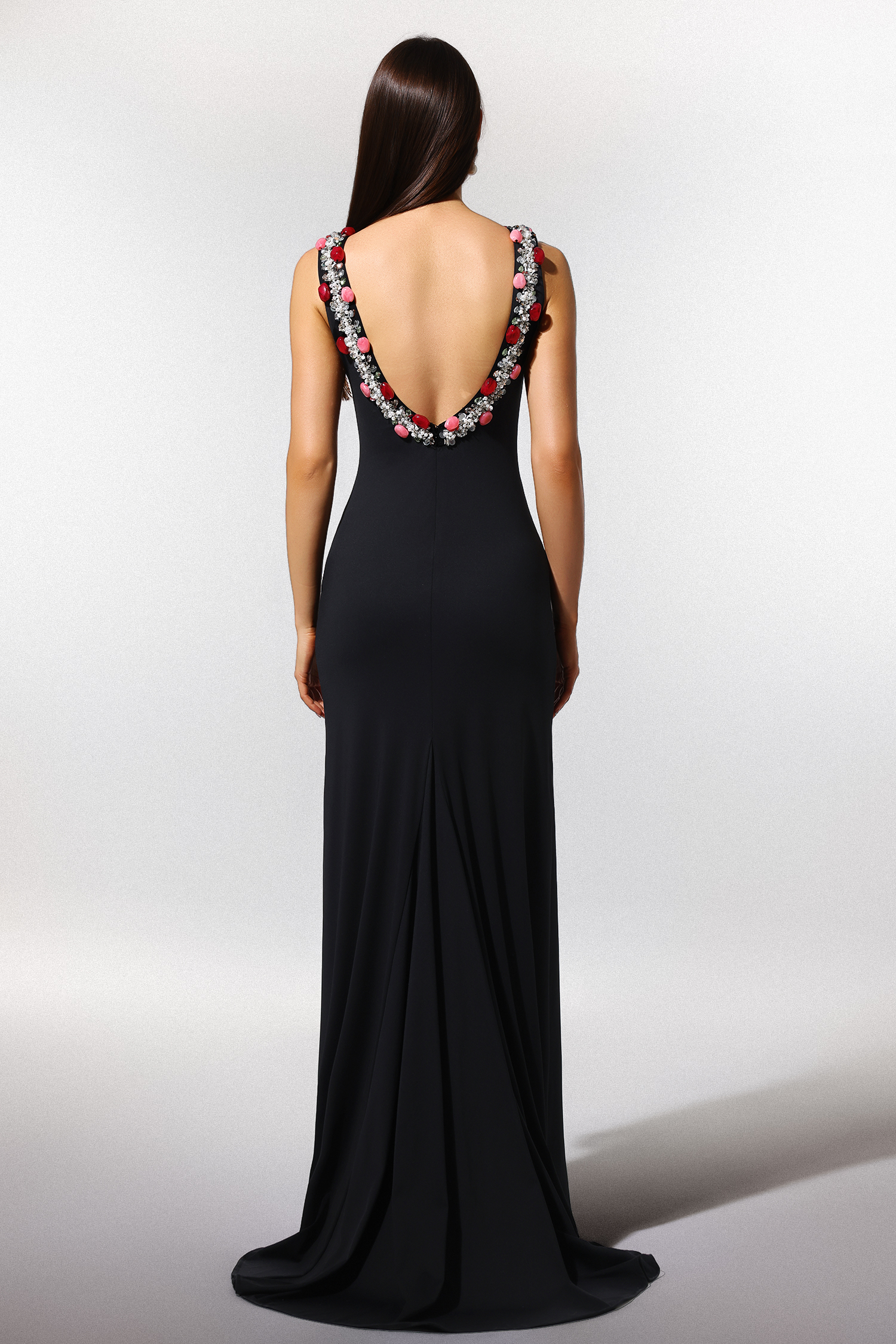 Hedar Sleeveless Backless Sequins Maxi Dress