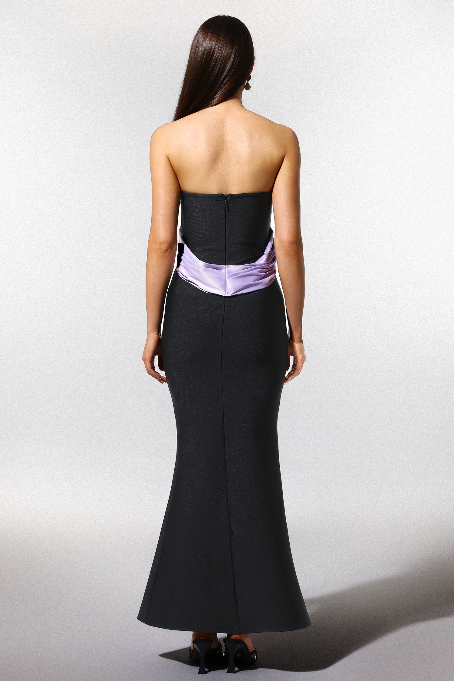Rania Sleeveless Diamond Fish Tail Bandage Maxi Dress