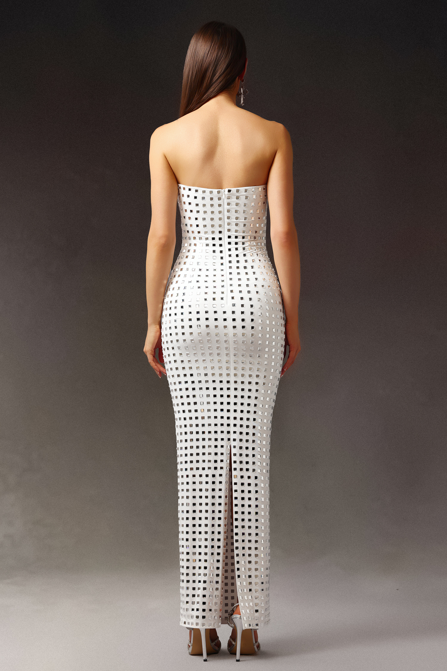 Maliya Sleeveless Diamond Maxi Dress