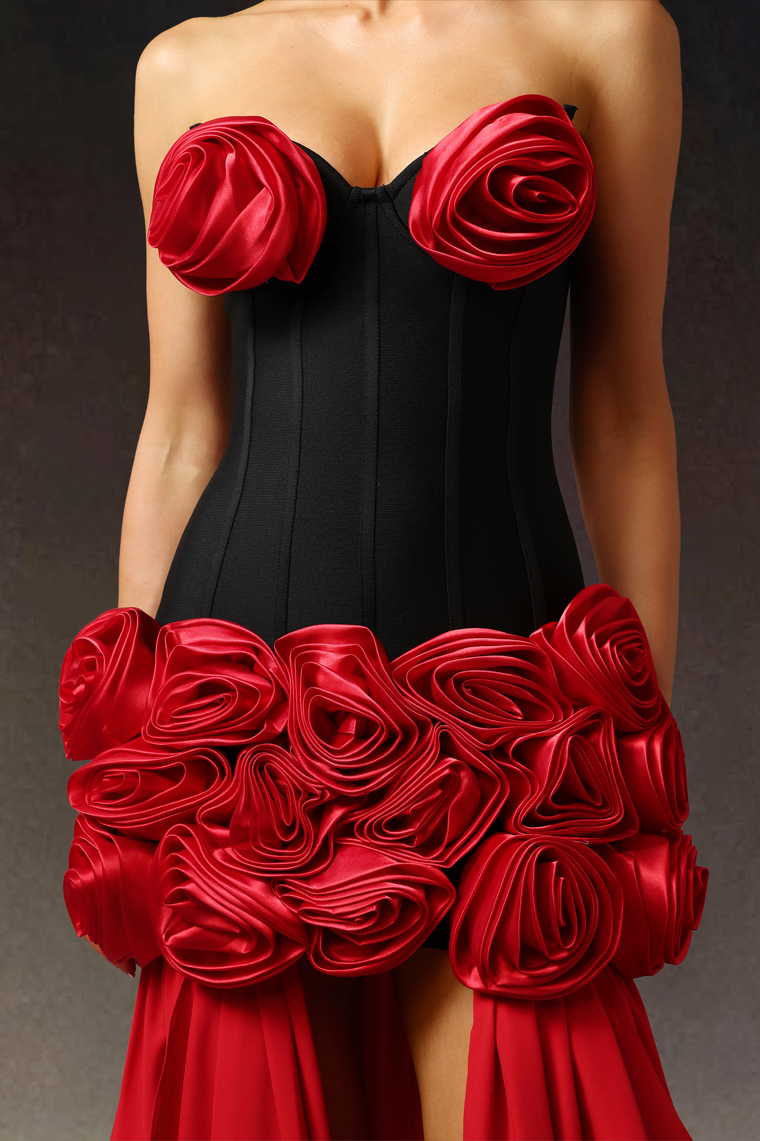 Triasa Sleeveless Flowers Bandage Maxi Dress