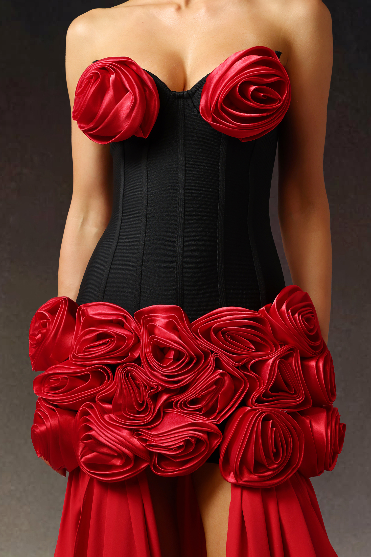 Triasa Sleeveless Flowers Bandage Maxi Dress