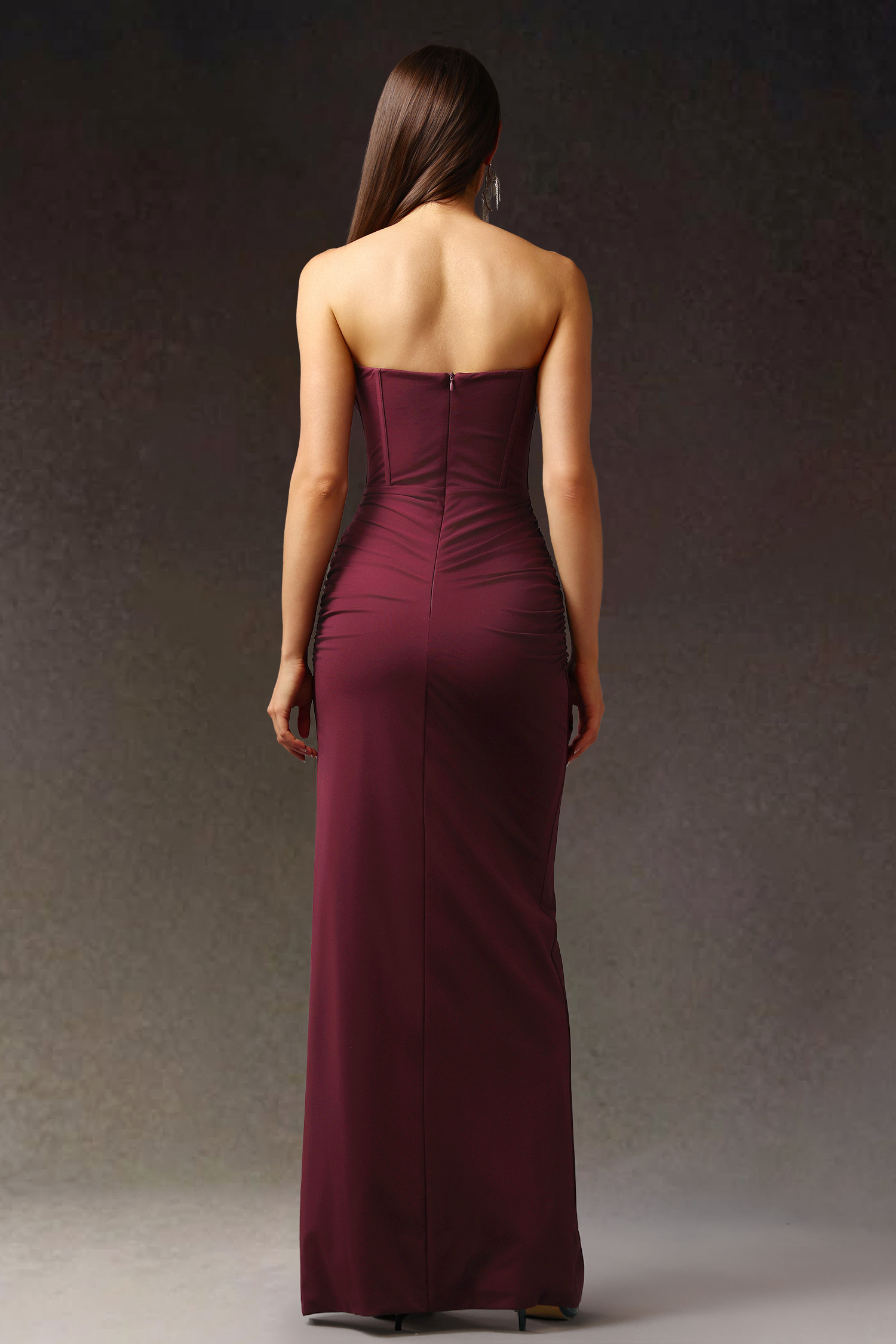 KIavia Sleeveless  Fish Bone Slit  Maxi Dress