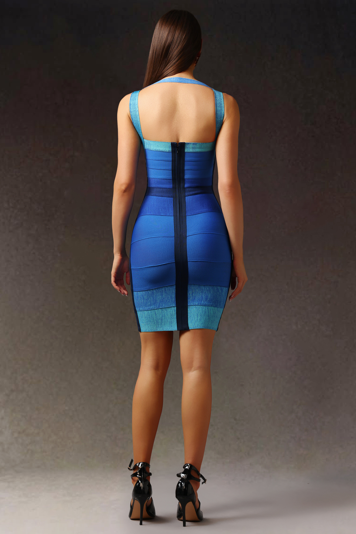 Hollie Sleeveless V-Neck Bandage Mini Dress