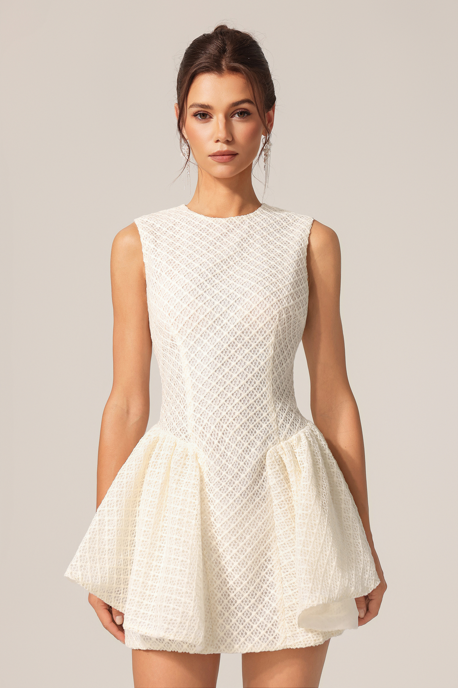 Rotte Round Neck Sleeveless Mini Dress