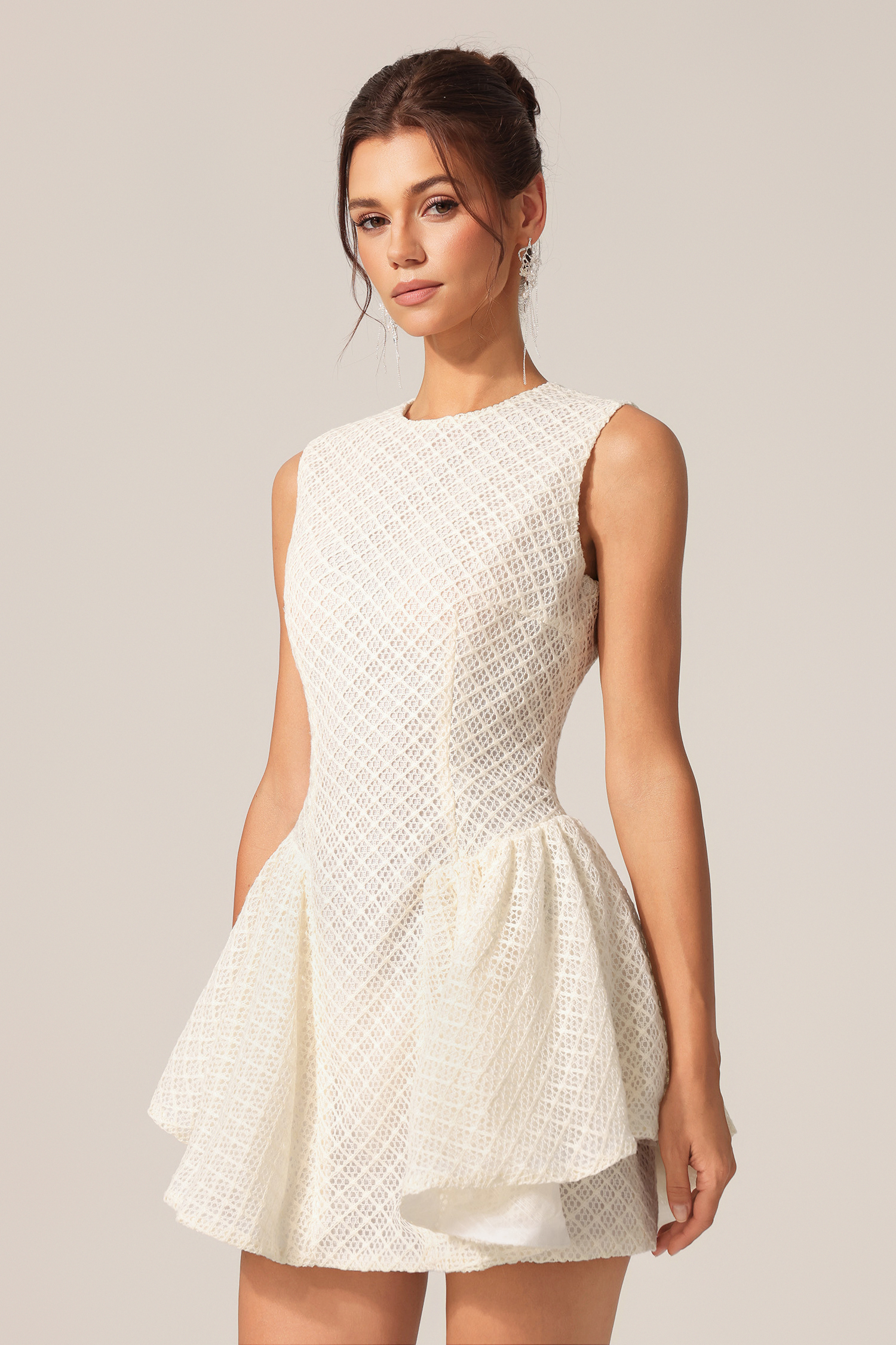 Rotte Round Neck Sleeveless Mini Dress