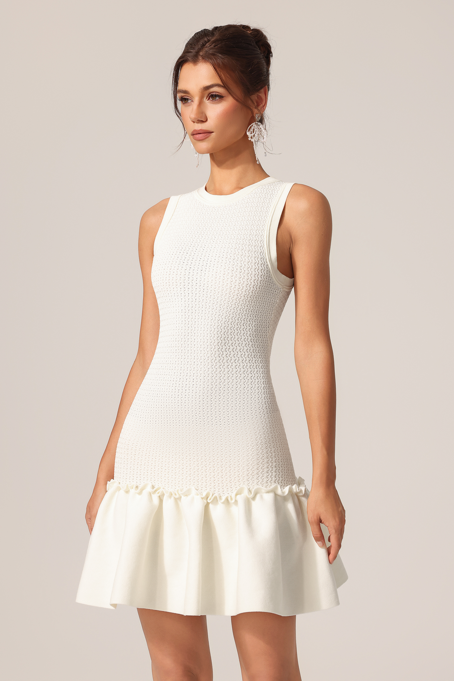 Deirdre Round Neck Sleeveless Mini Dress