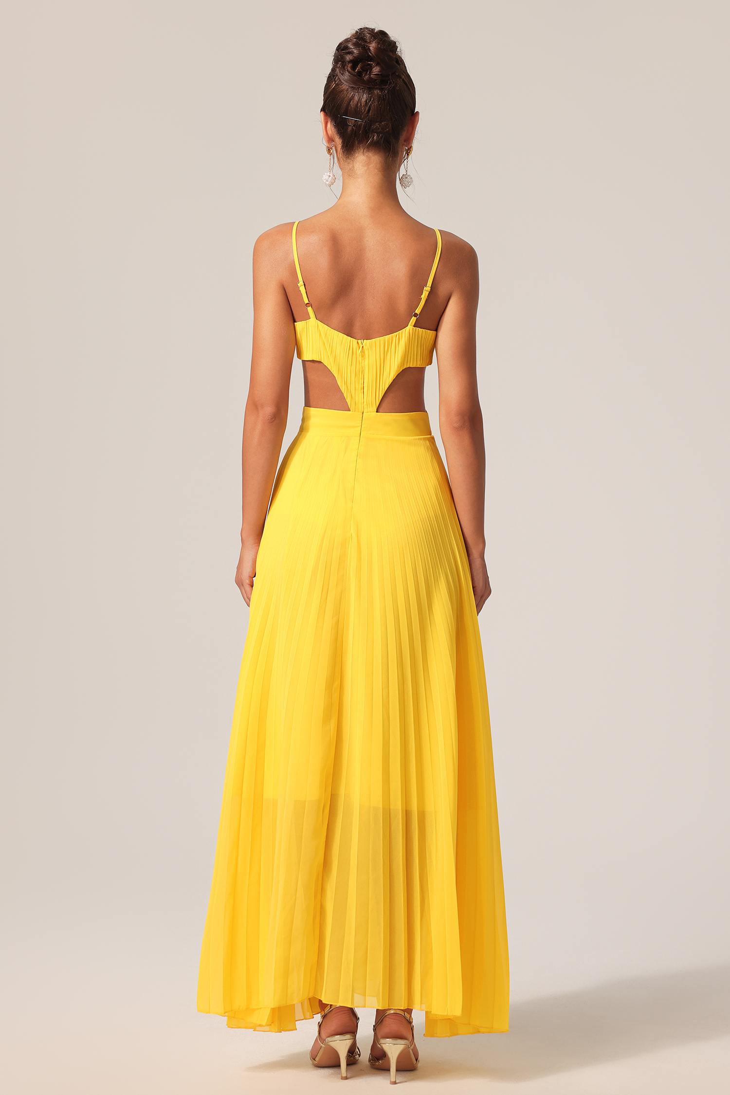 Nevaeh Halter Folds Maxi Dress