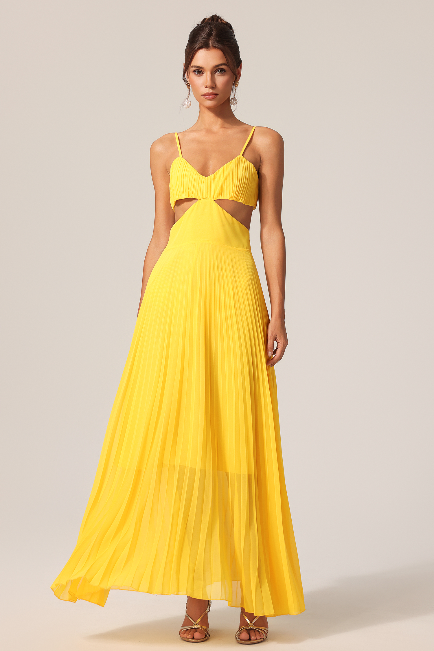 Nevaeh Halter Folds Maxi Dress