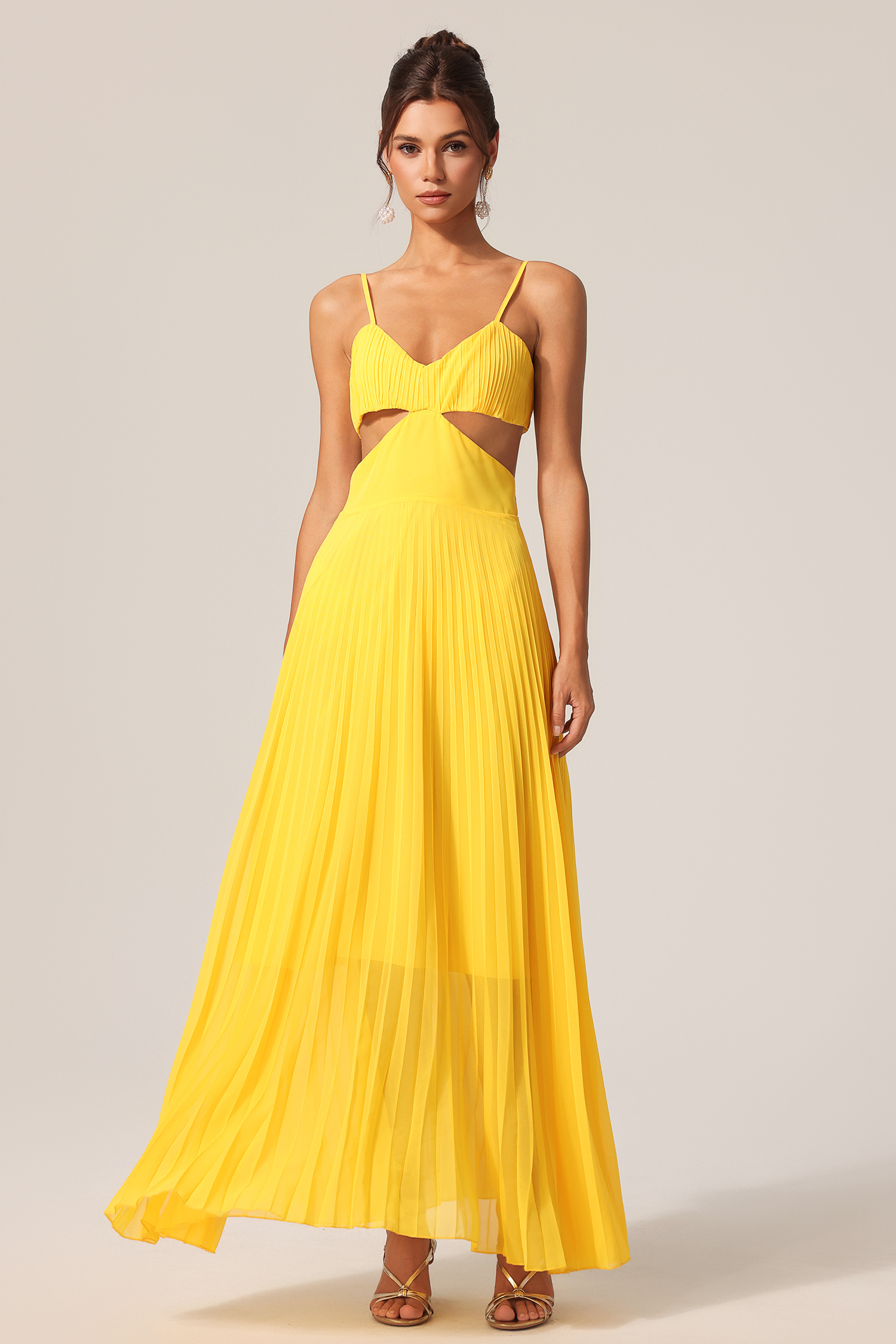 Nevaeh Halter Folds Maxi Dress