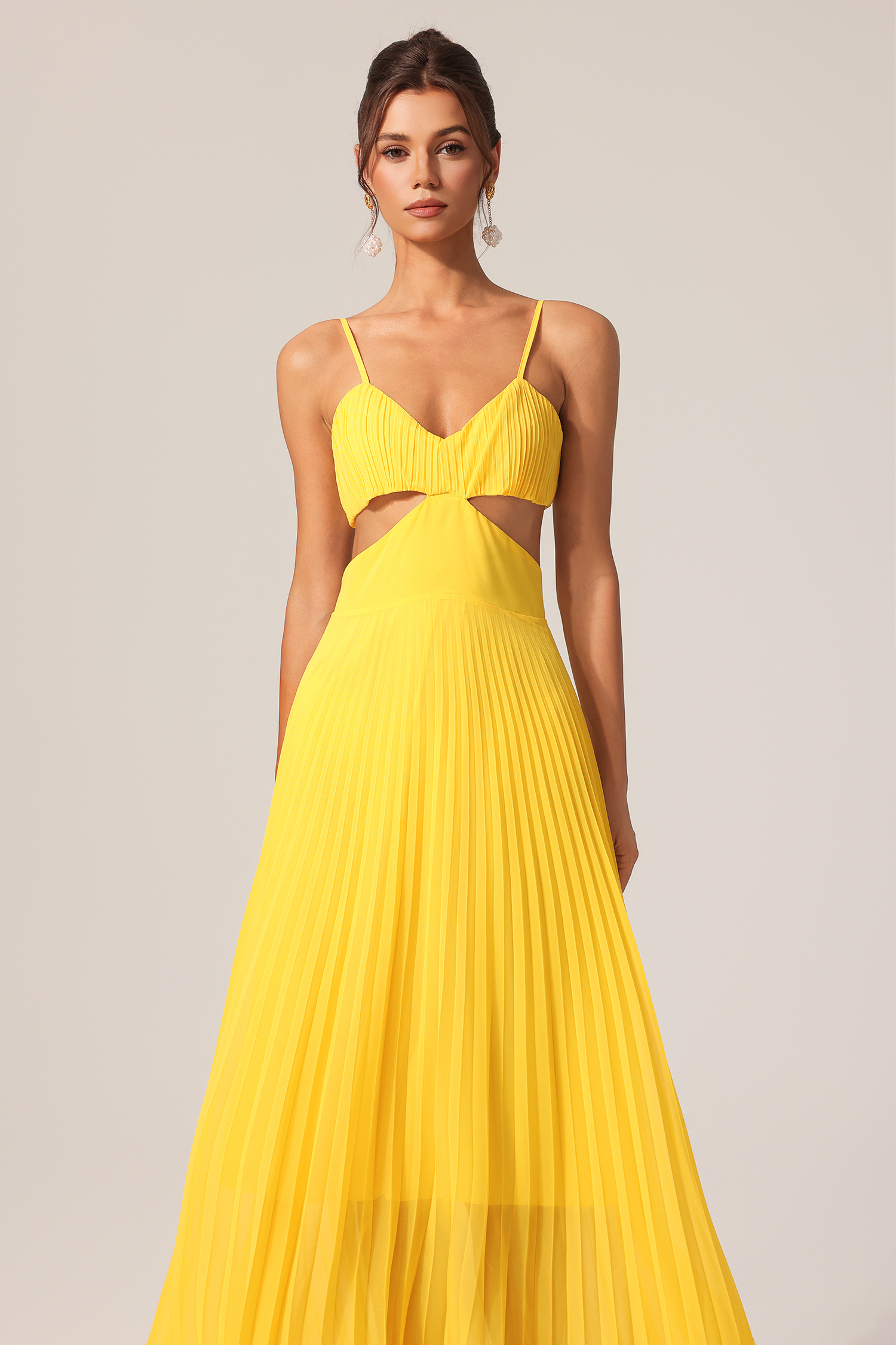 Nevaeh Halter Folds Maxi Dress