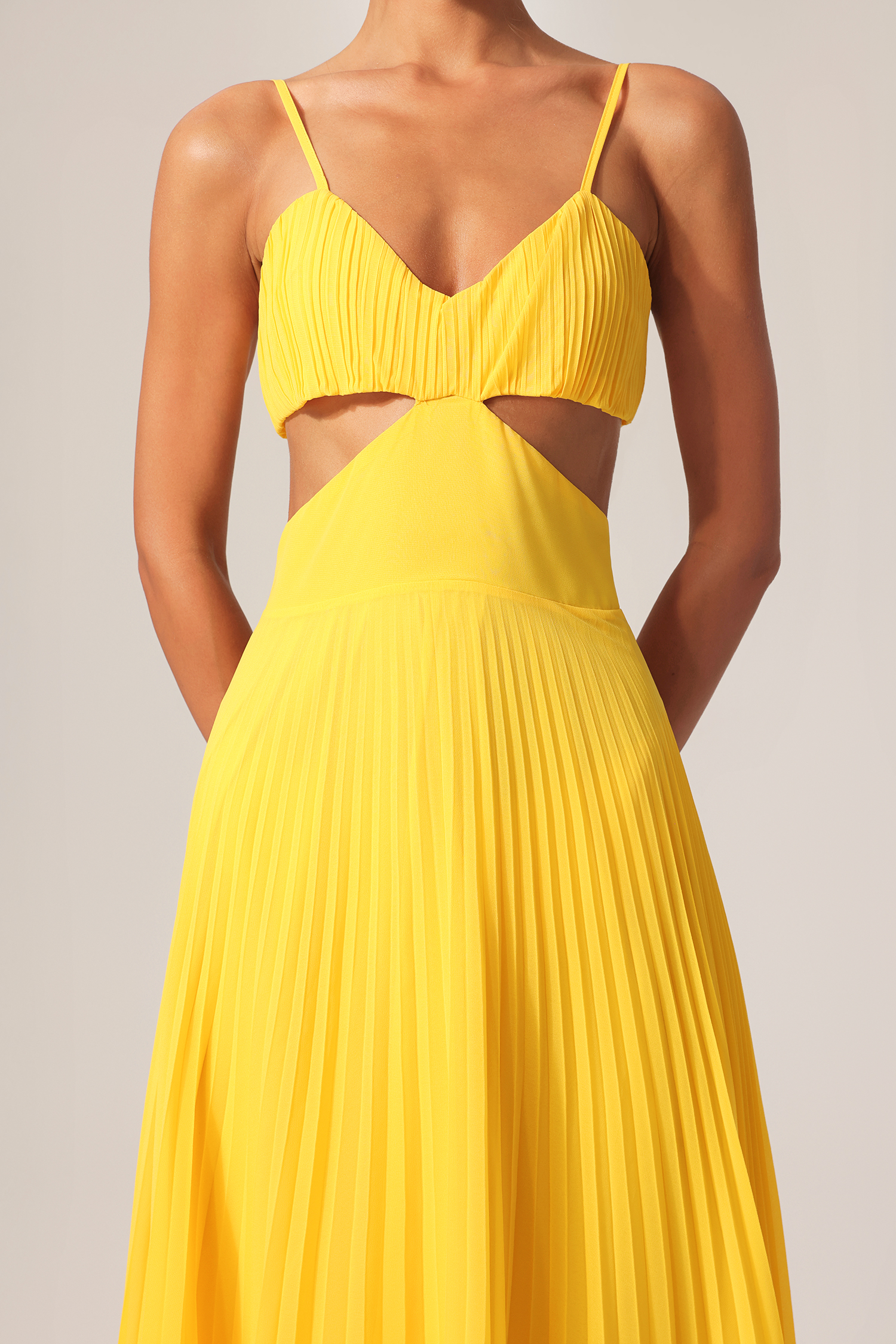 Nevaeh Halter Folds Maxi Dress