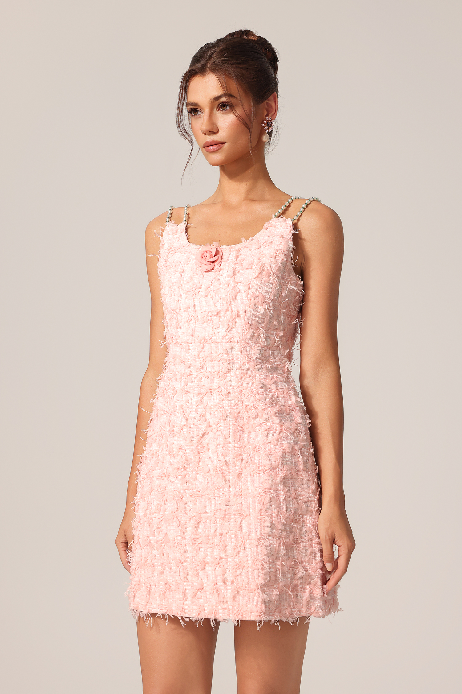 Razeh Halter Flower Mini Dress