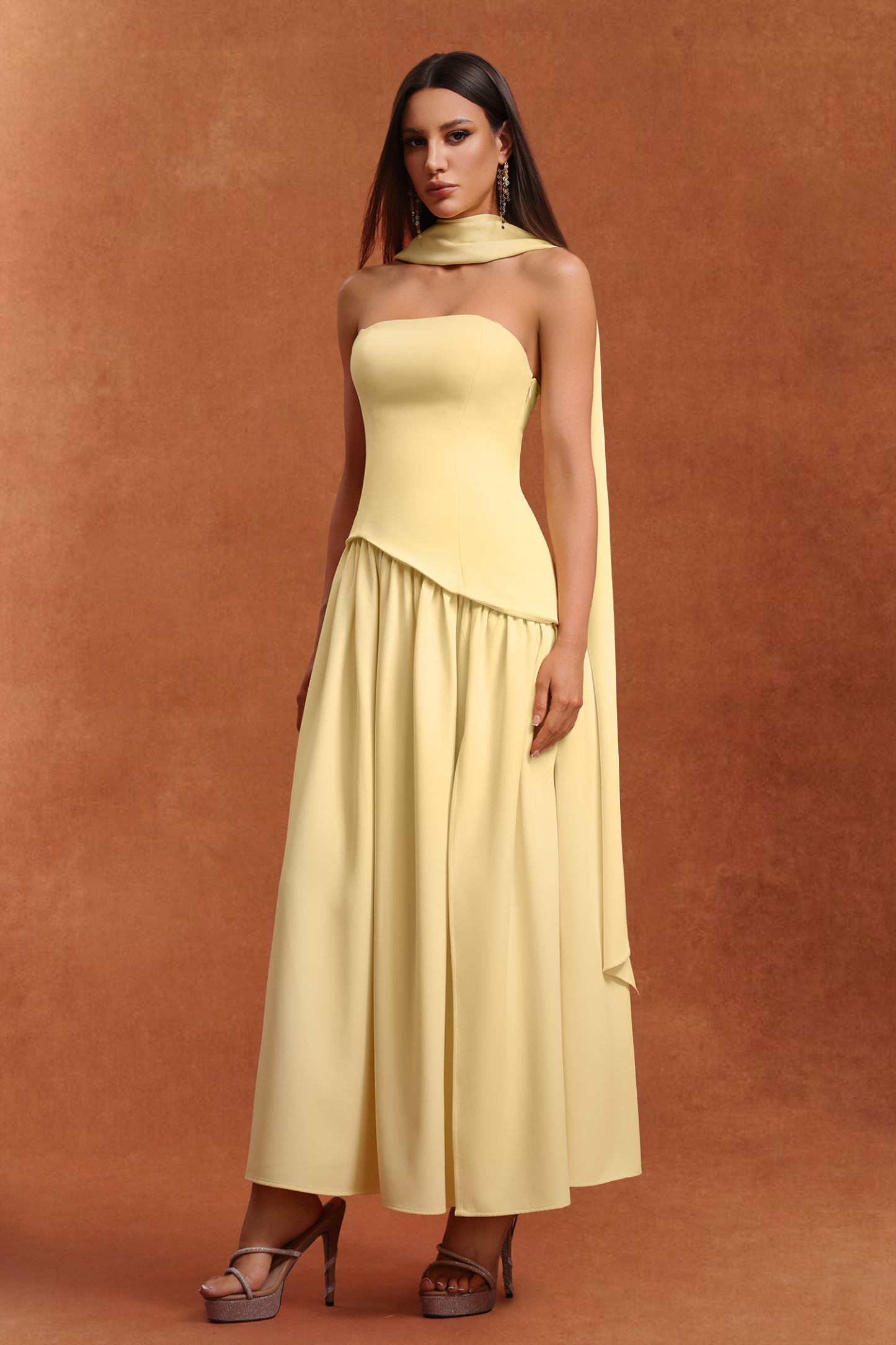 Dasia Sleeveless Ribbon Maxi Dress