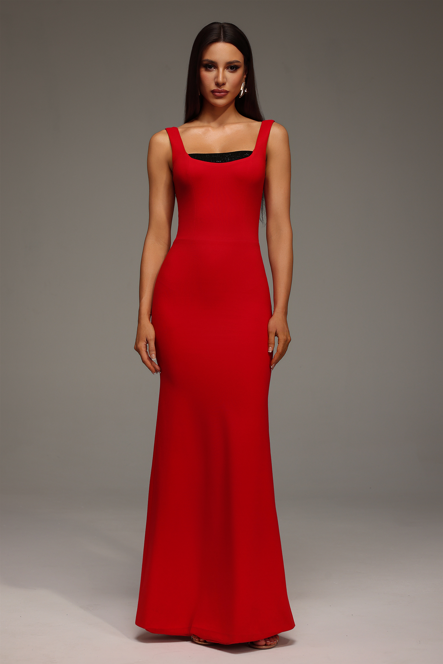 Meryl Halter Diamond Maxi Dress