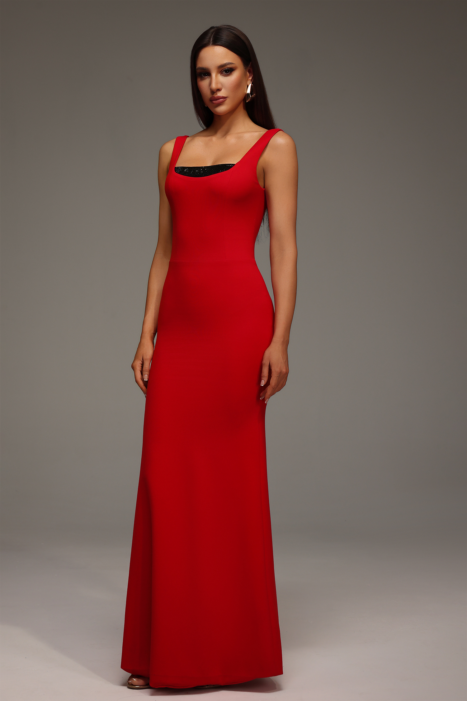 Meryl Halter Diamond Maxi Dress