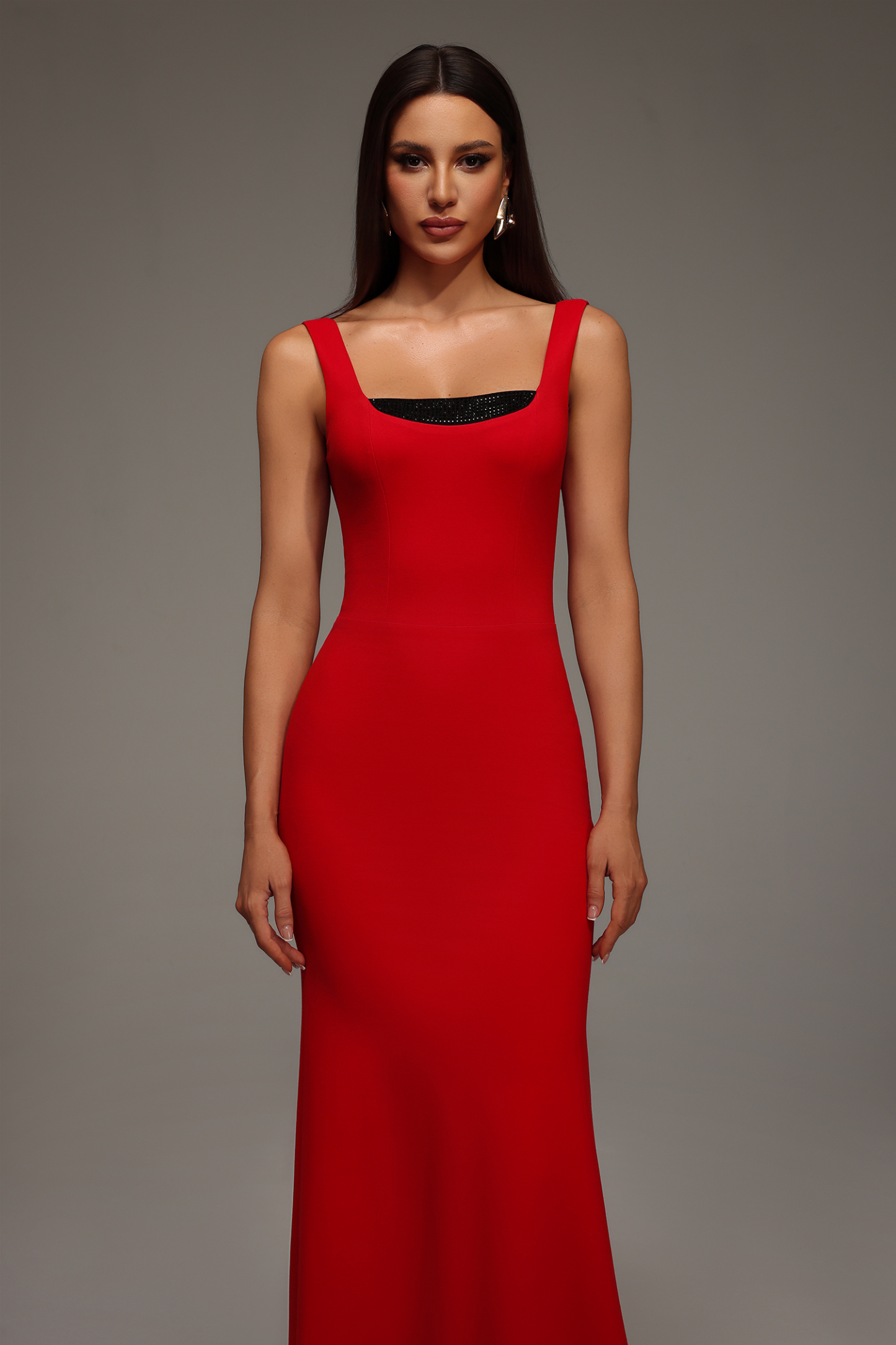 Meryl Halter Diamond Maxi Dress