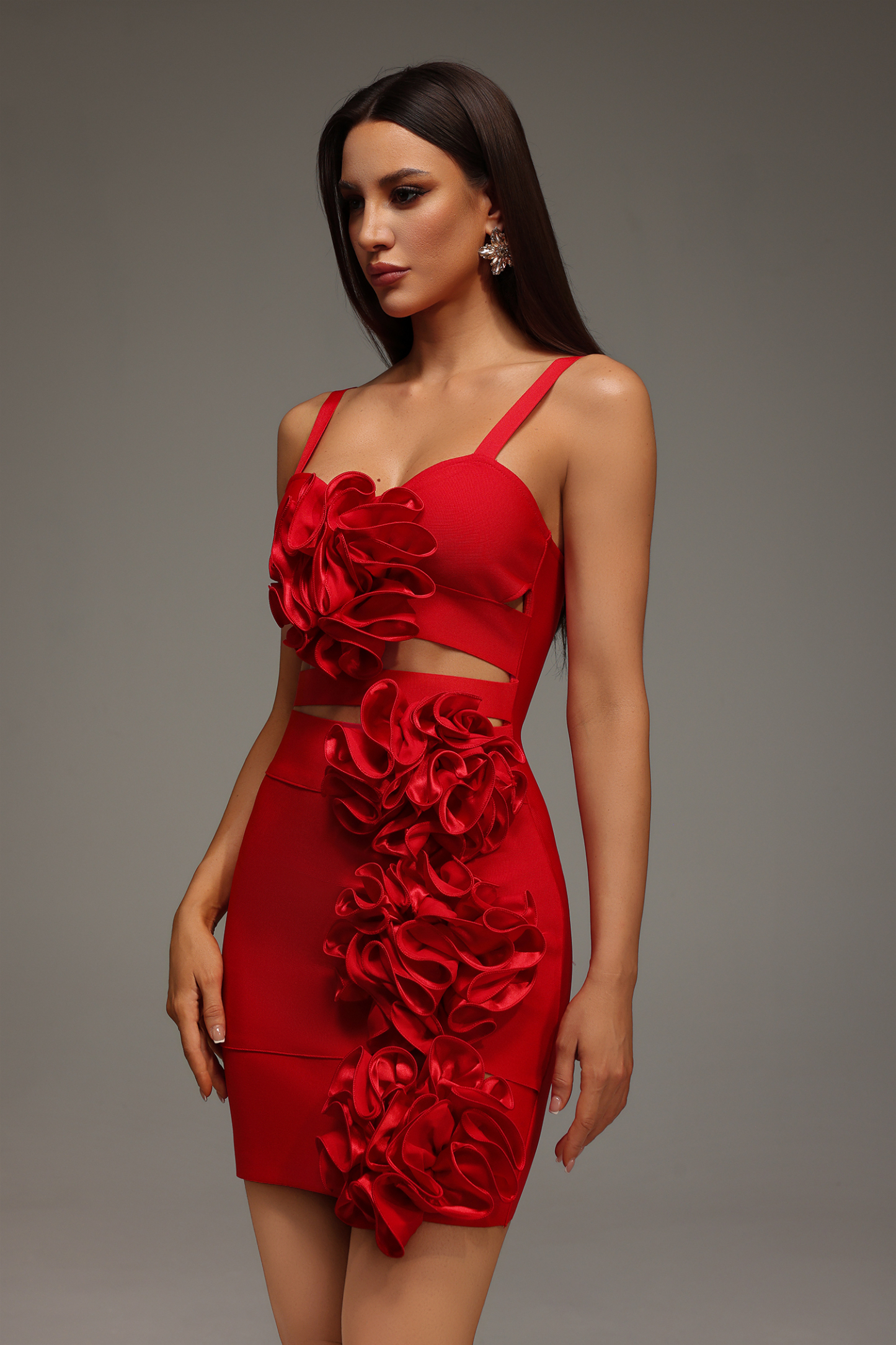 【NODRESS】red flower dress red-flowers-mini-dress-