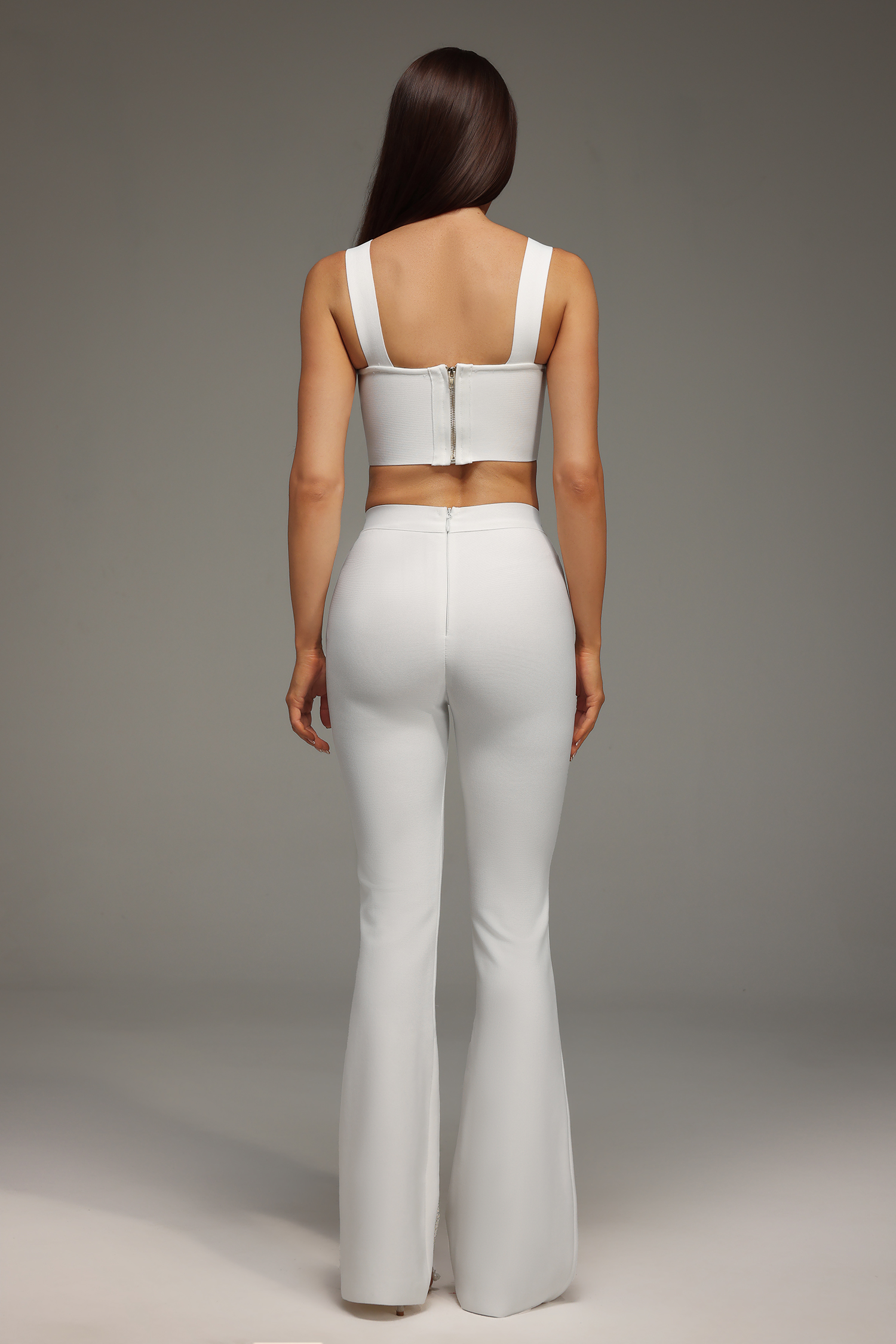 Ziska Sleeveless Hollow Out Concatenate Bandage Two Piece Set