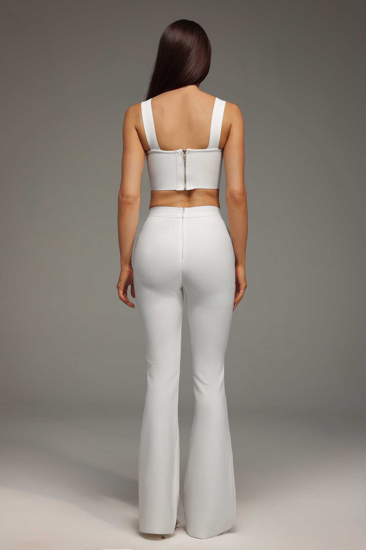 Ziska Sleeveless Hollow Out Concatenate Bandage Two Piece Set