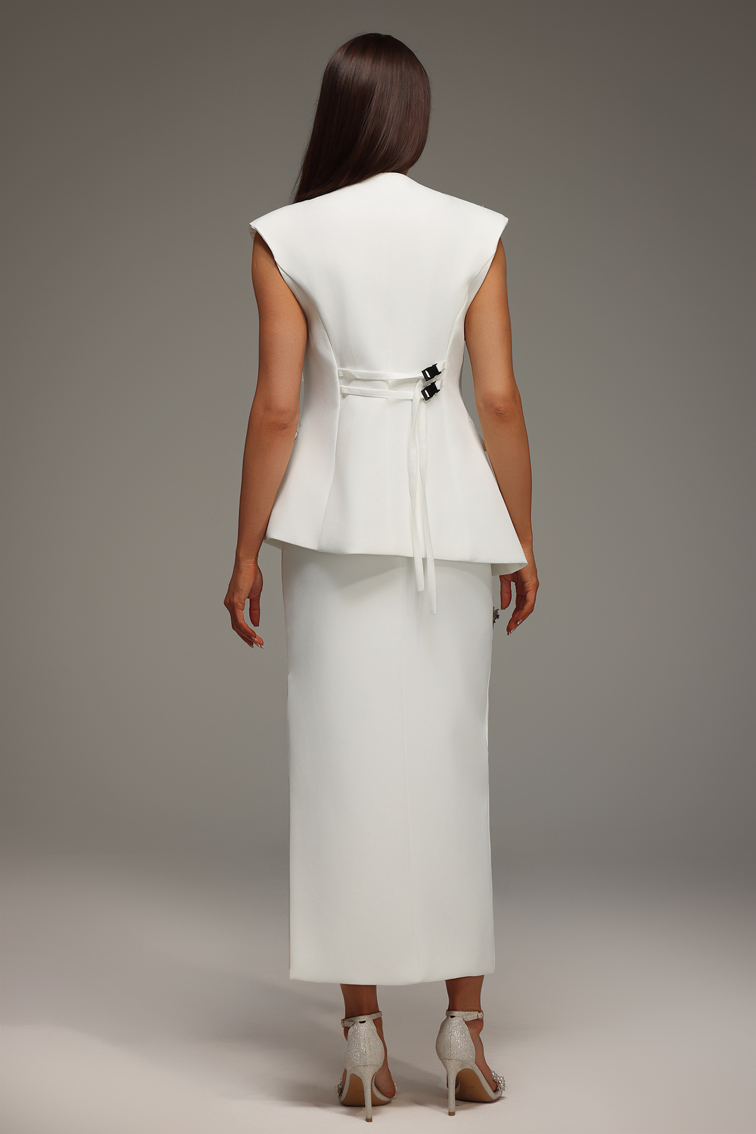 Yulia Sleeveless V-Neck Flower Maxi Two Piece Set