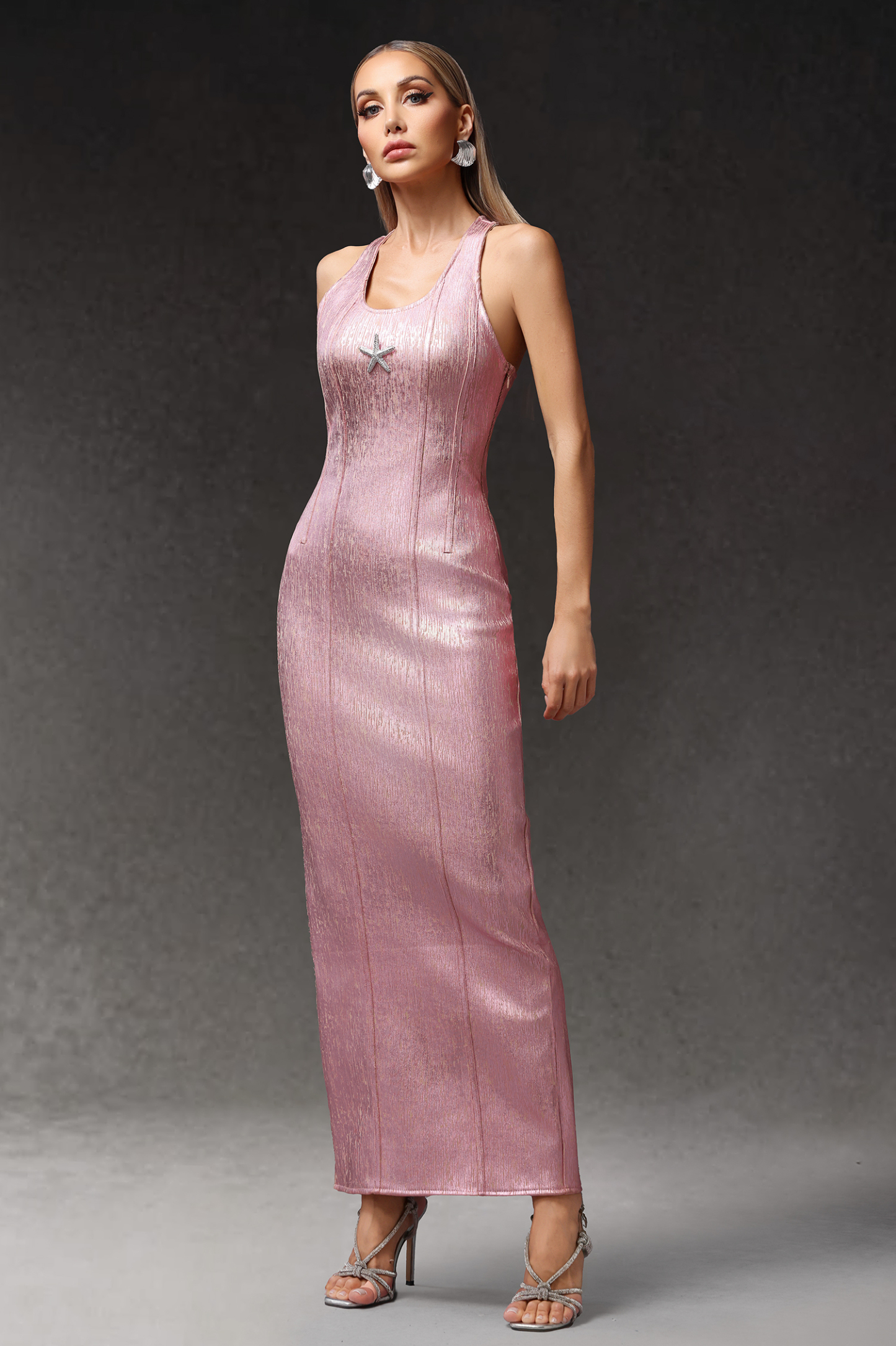 Verues Sleeveless Starfish Bandage Maxi Dress