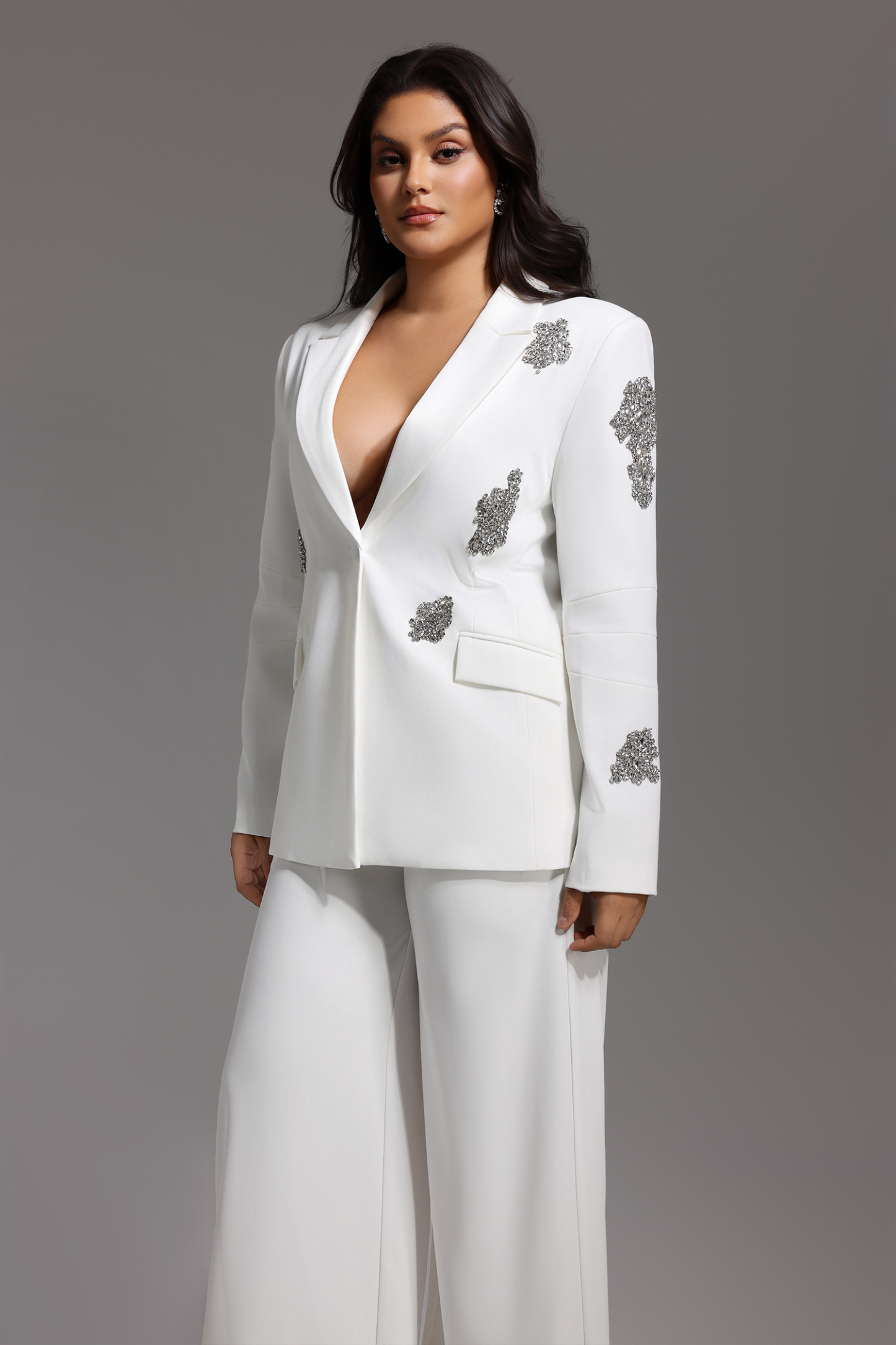 Winee Diamante Blazer Set