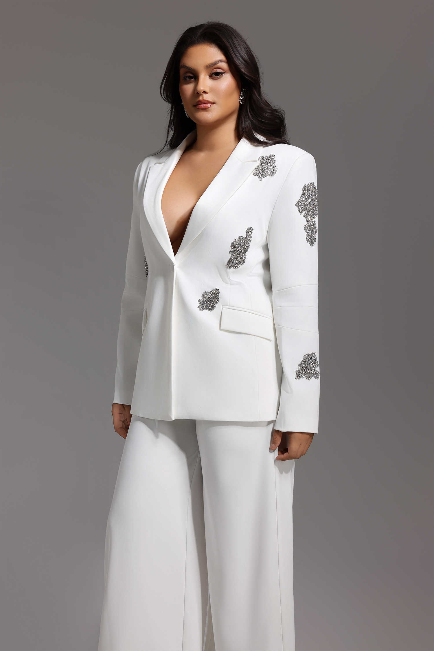 Winee Diamante Blazer Set