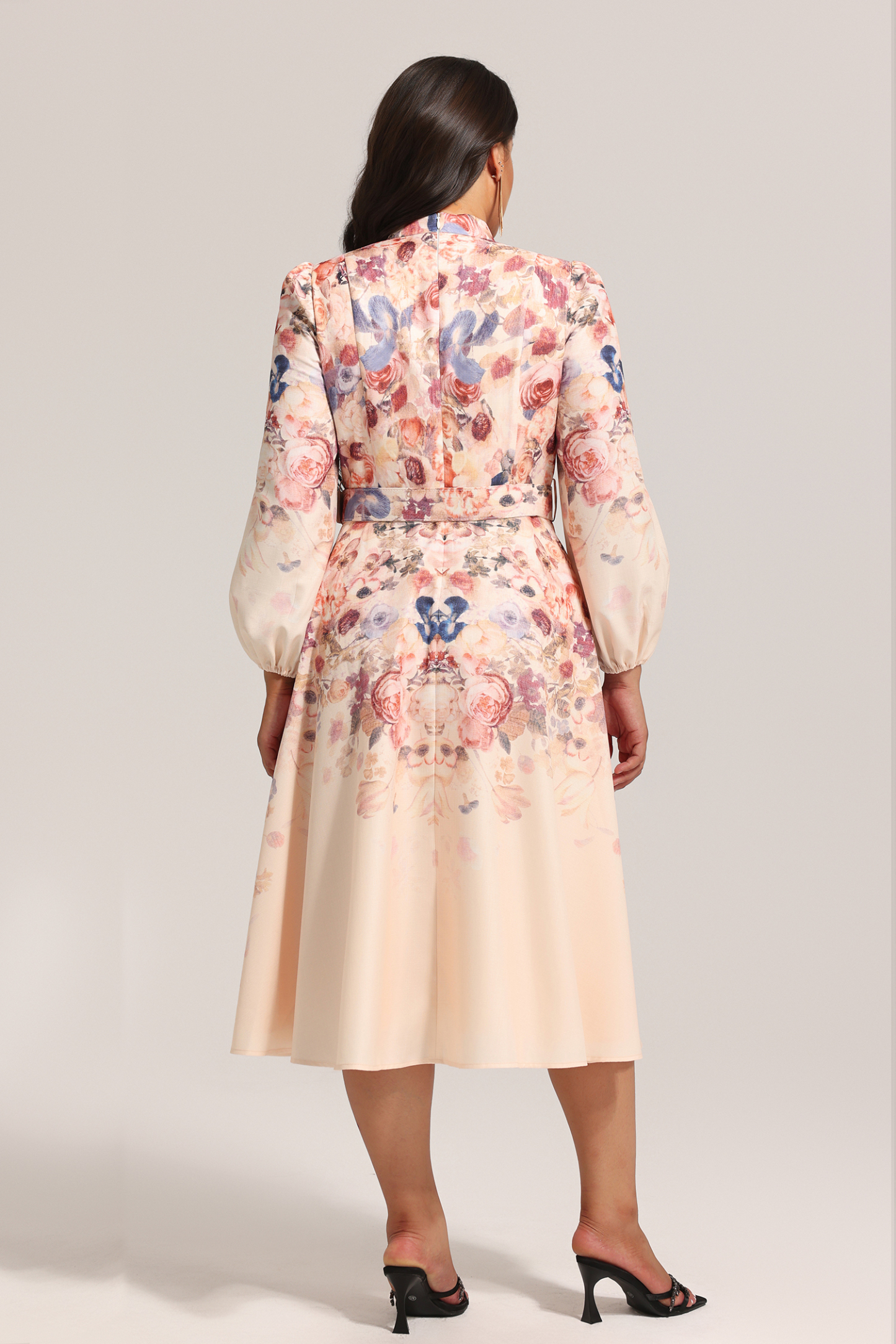 Heisel Button-Front Printed Midi Dress