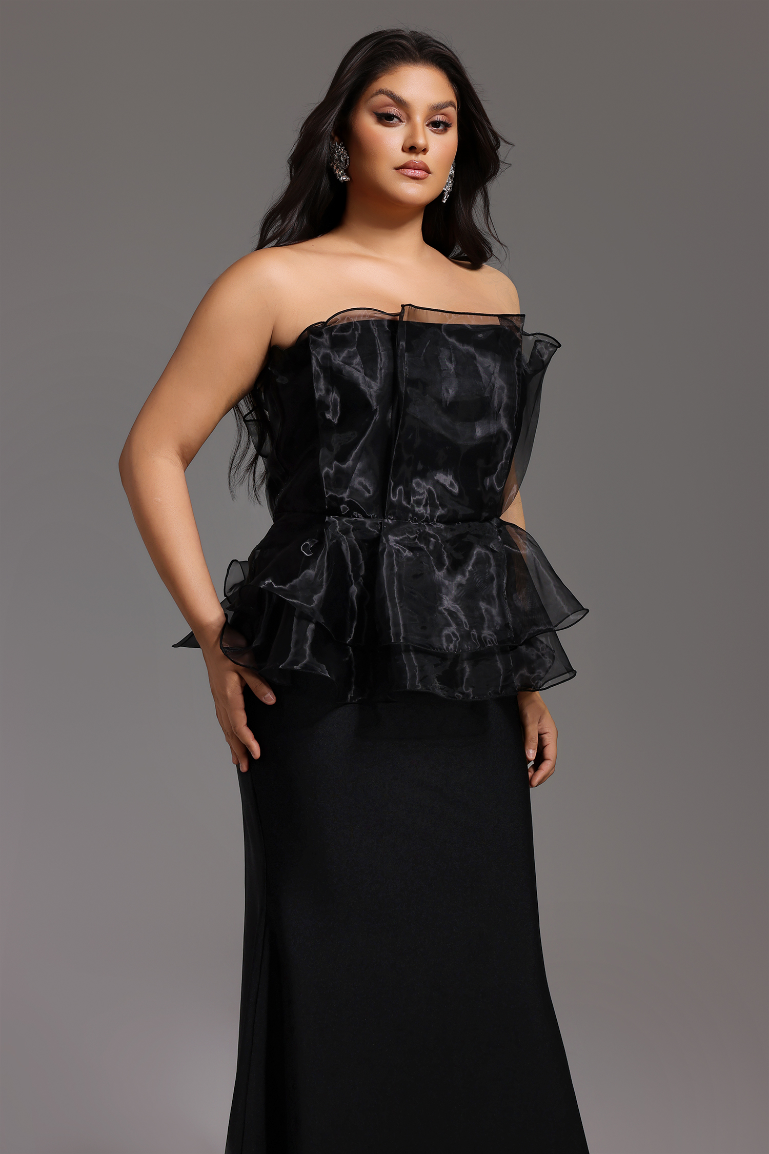 Oria Sleeveless Fishtail Bandage Maxi Dress