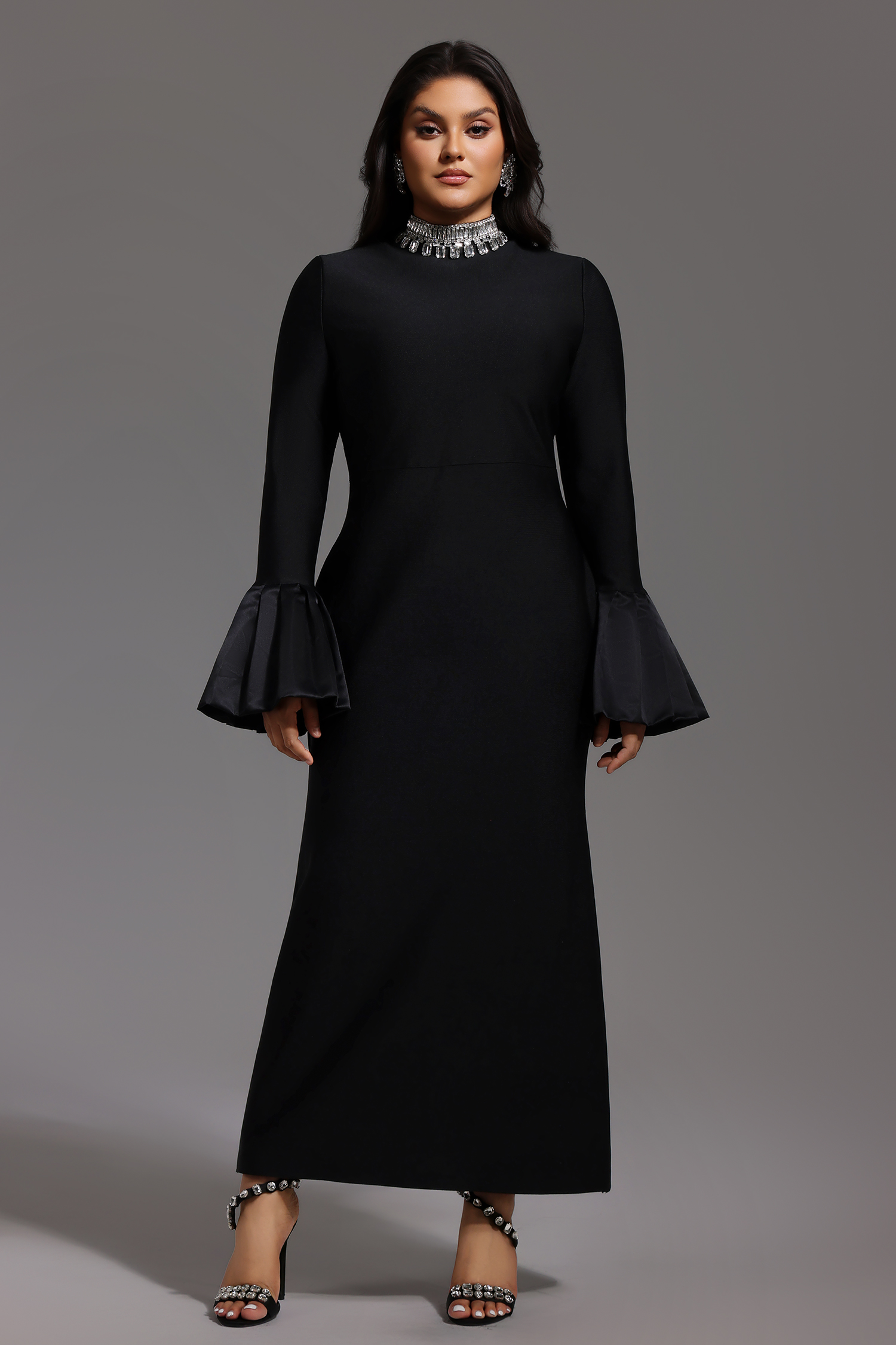 Virginie Diamante Bandage Maxi Dress