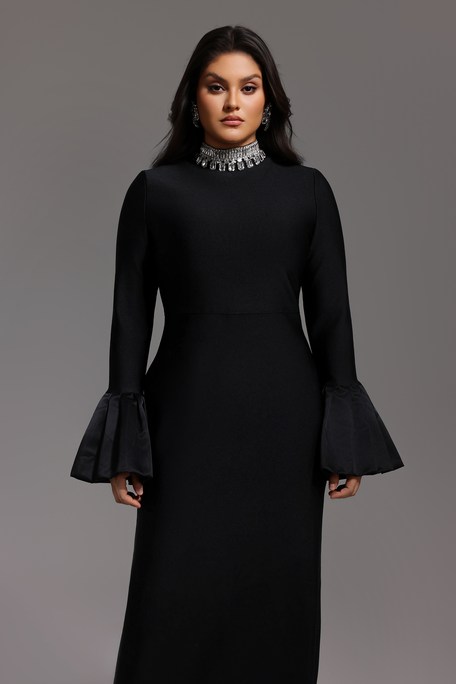 Virginie Diamante Bandage Maxi Dress