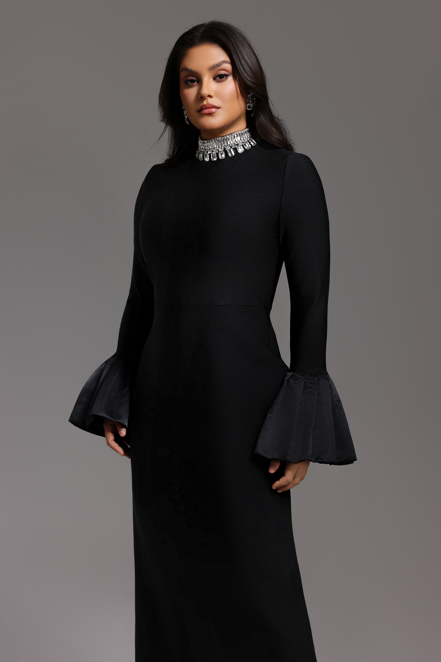 Virginie Diamante Bandage Maxi Dress