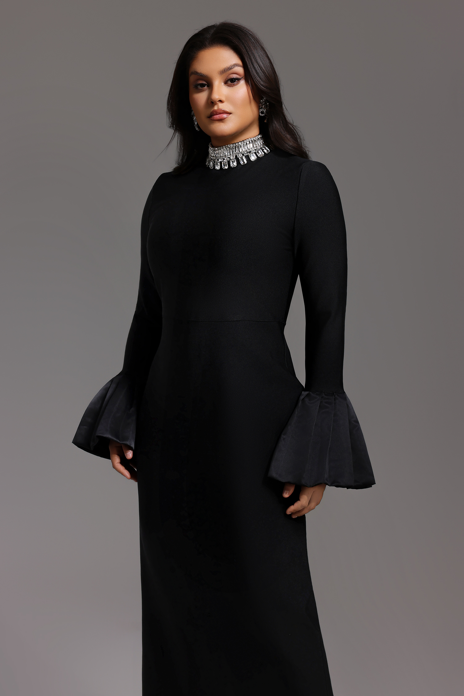 Virginie Diamante Bandage Maxi Dress