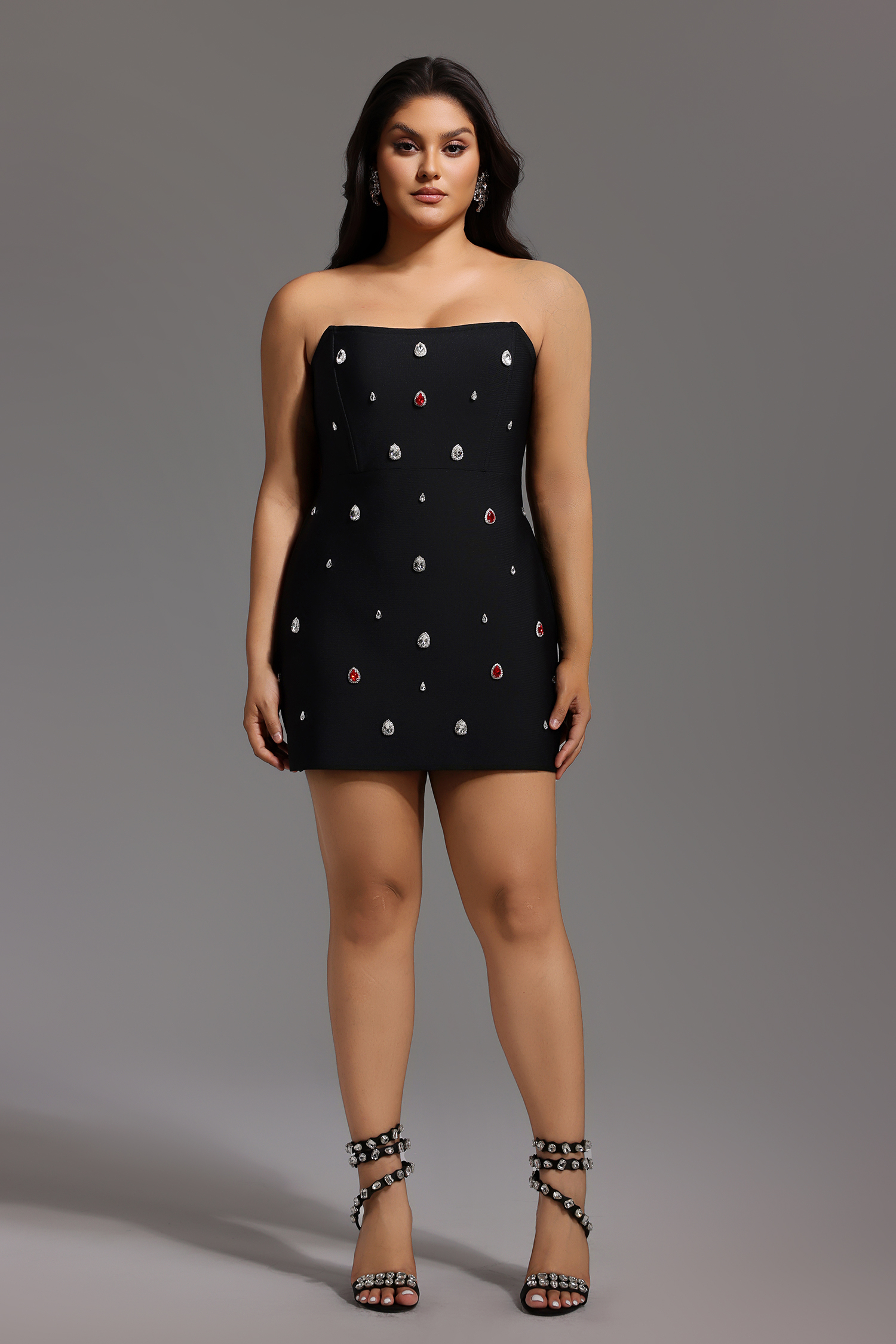 Shalissa Sleeveless Diamond Mini Dress