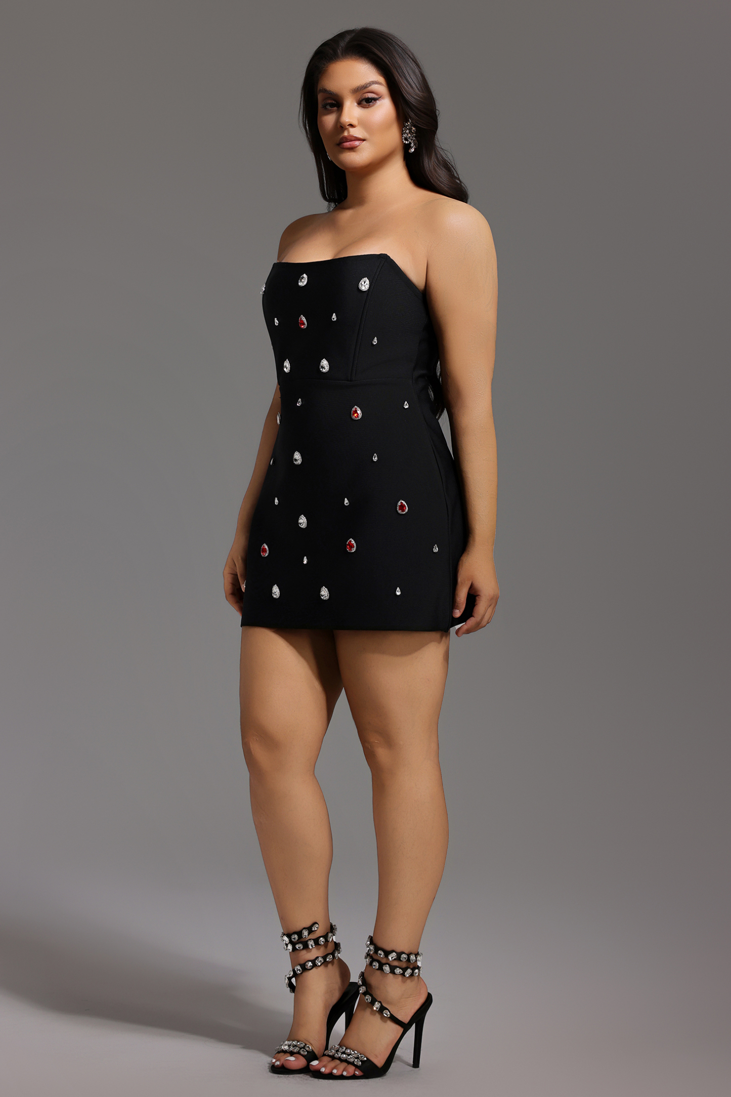 Shalissa Sleeveless Diamond Mini Dress