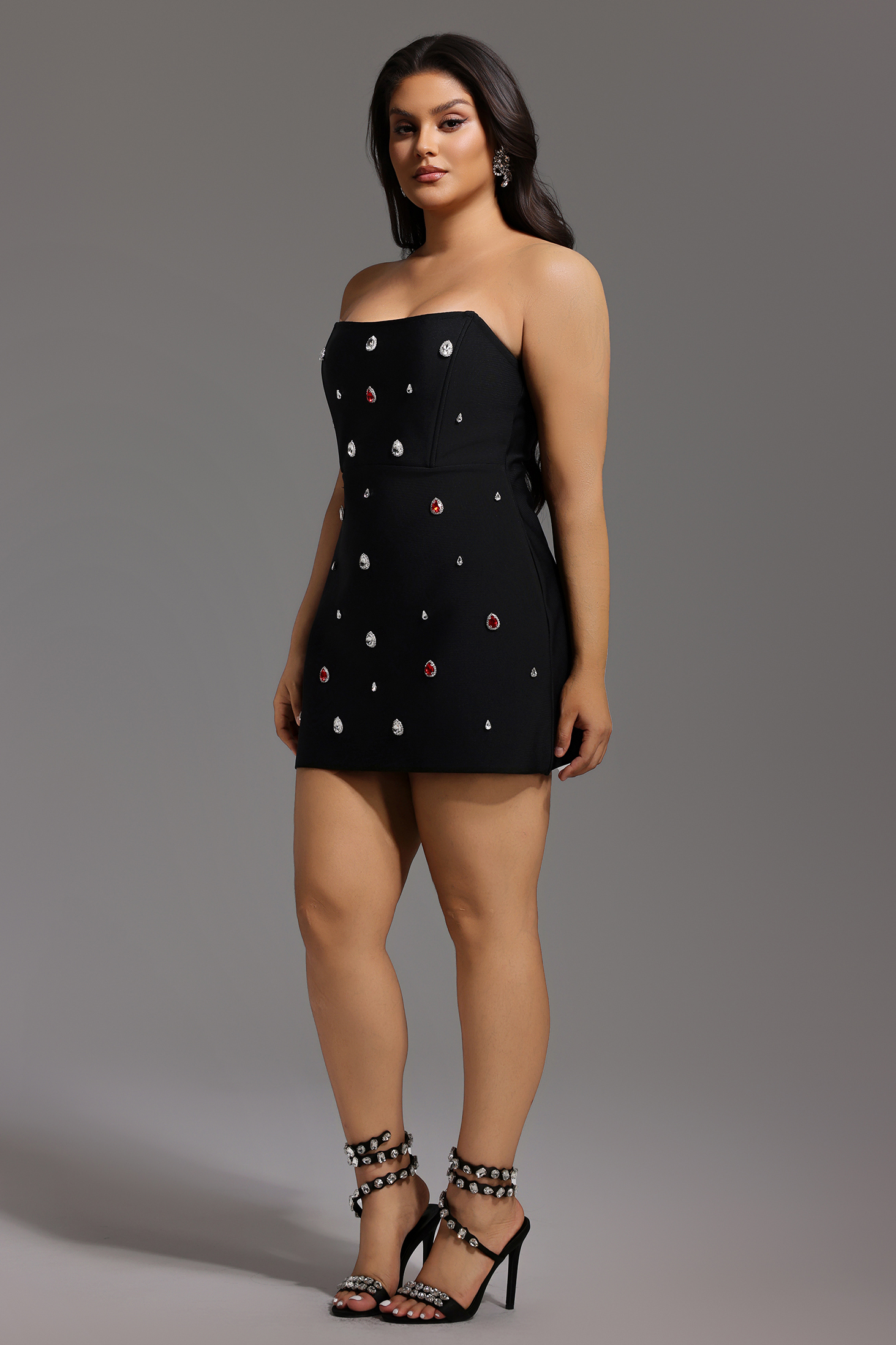 Shalissa Sleeveless Diamond Mini Dress