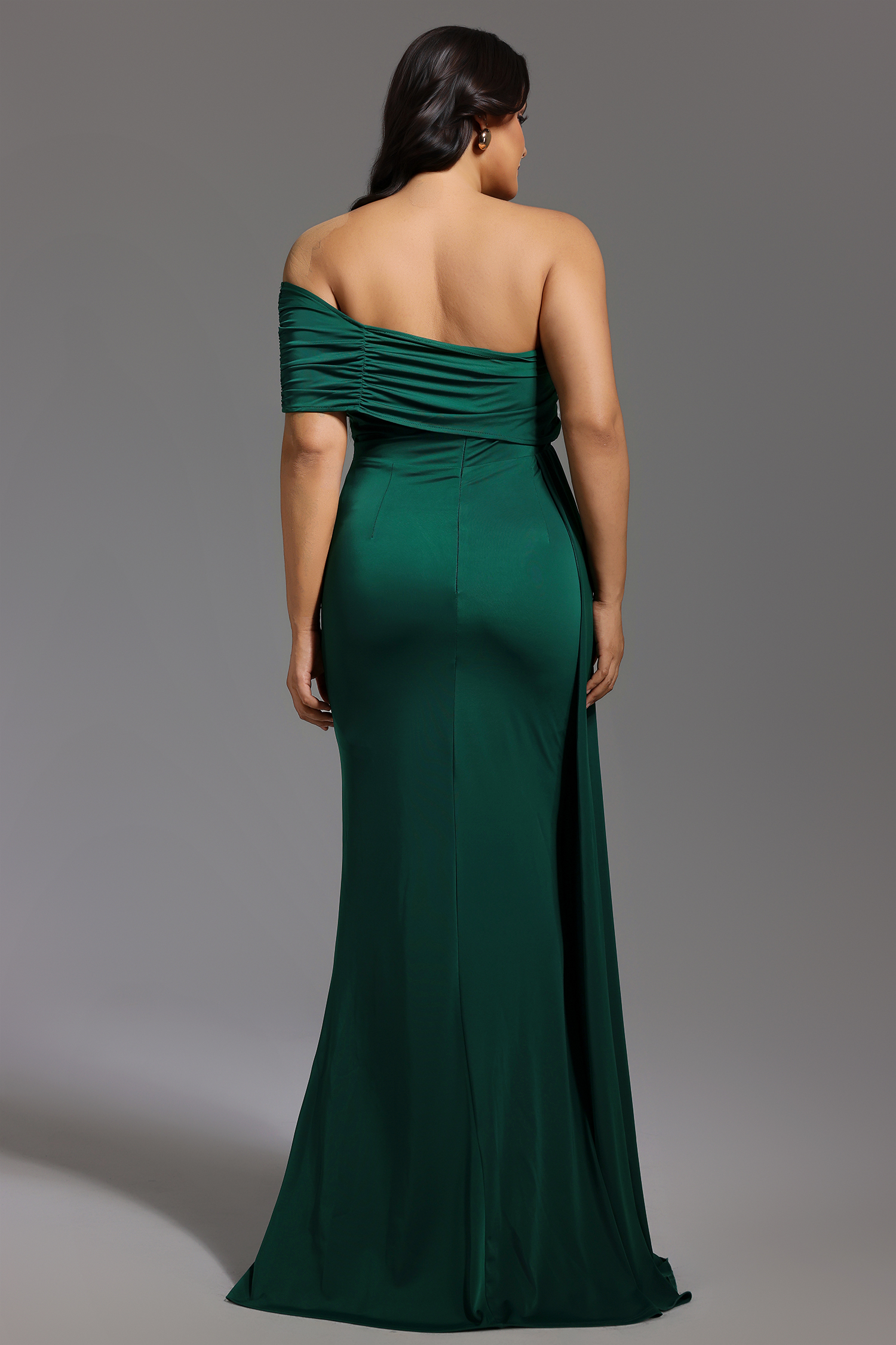 Ethel Sleeveless One Shoulder Fold Maxi Dress