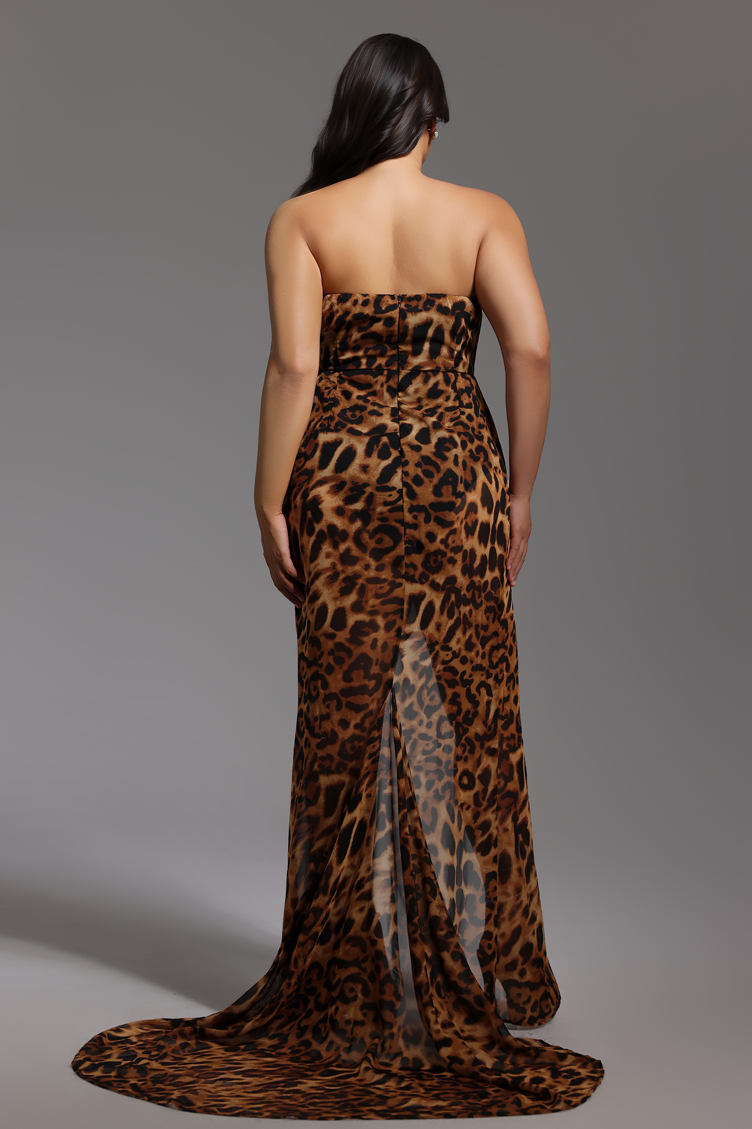 Nava Leopard Mesh Maxi Dress