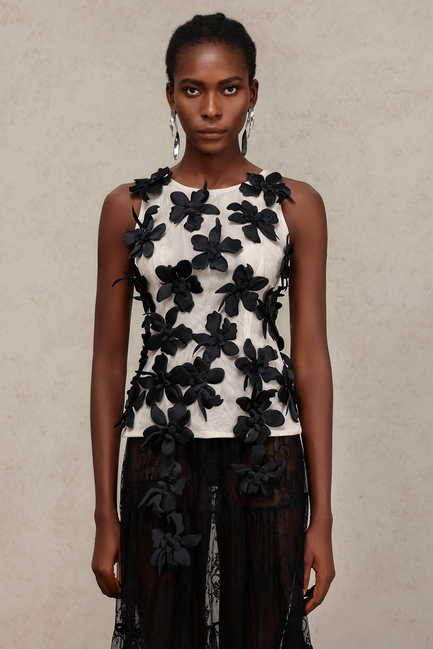 Reese Flowers Hollow Out Top