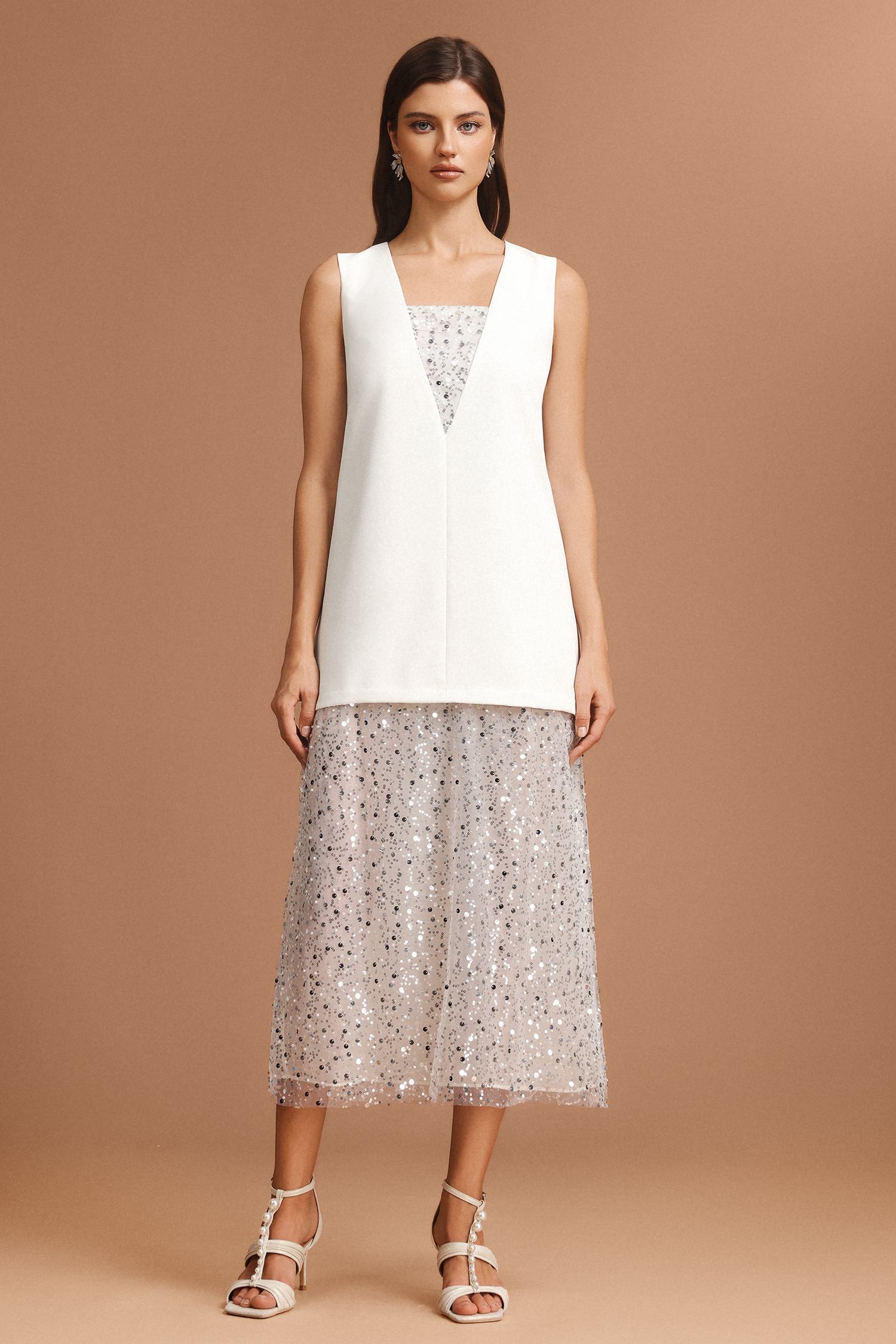 Parker Sleeveless Sequin Maxi Dress