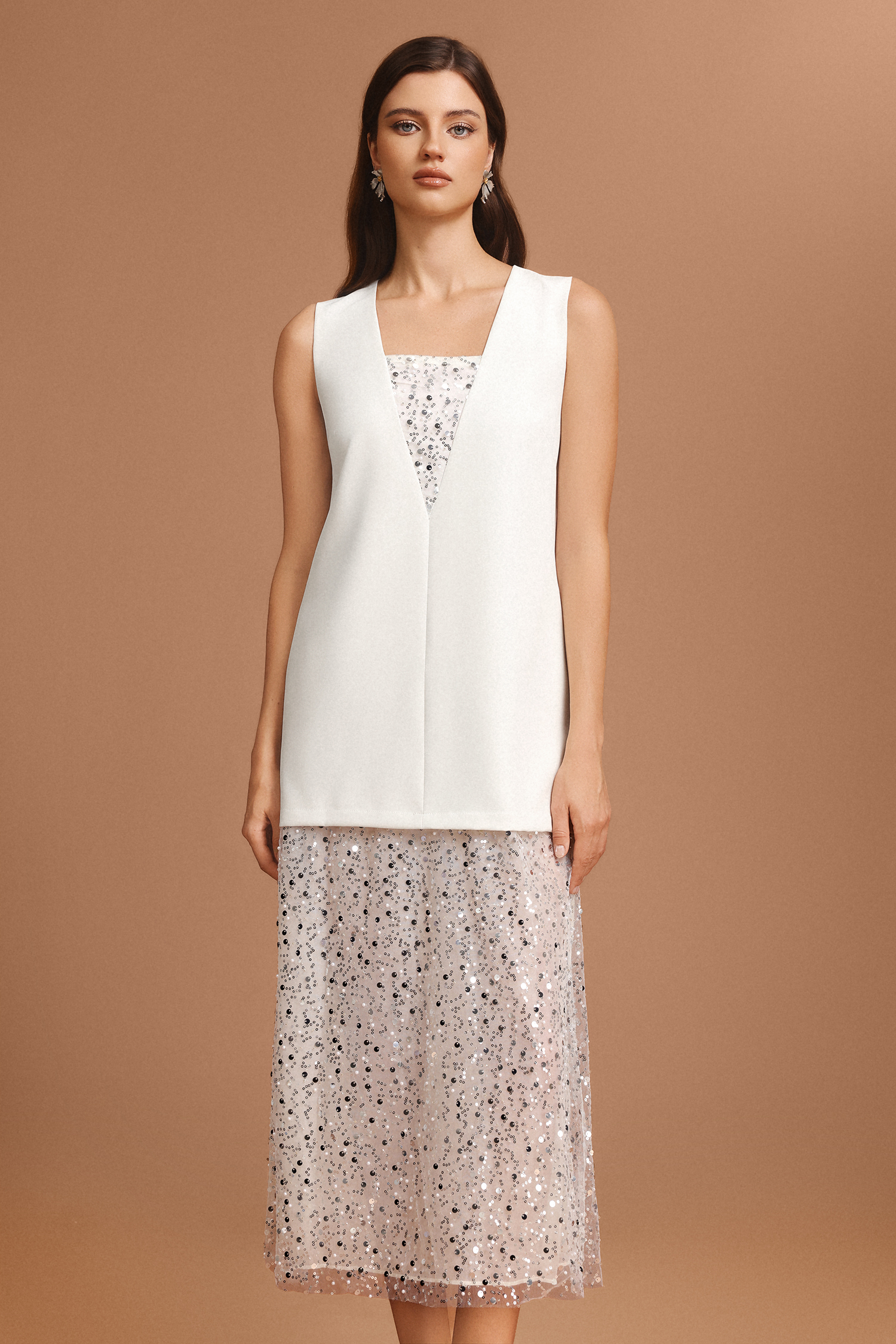 Parker Sleeveless Sequin Maxi Dress