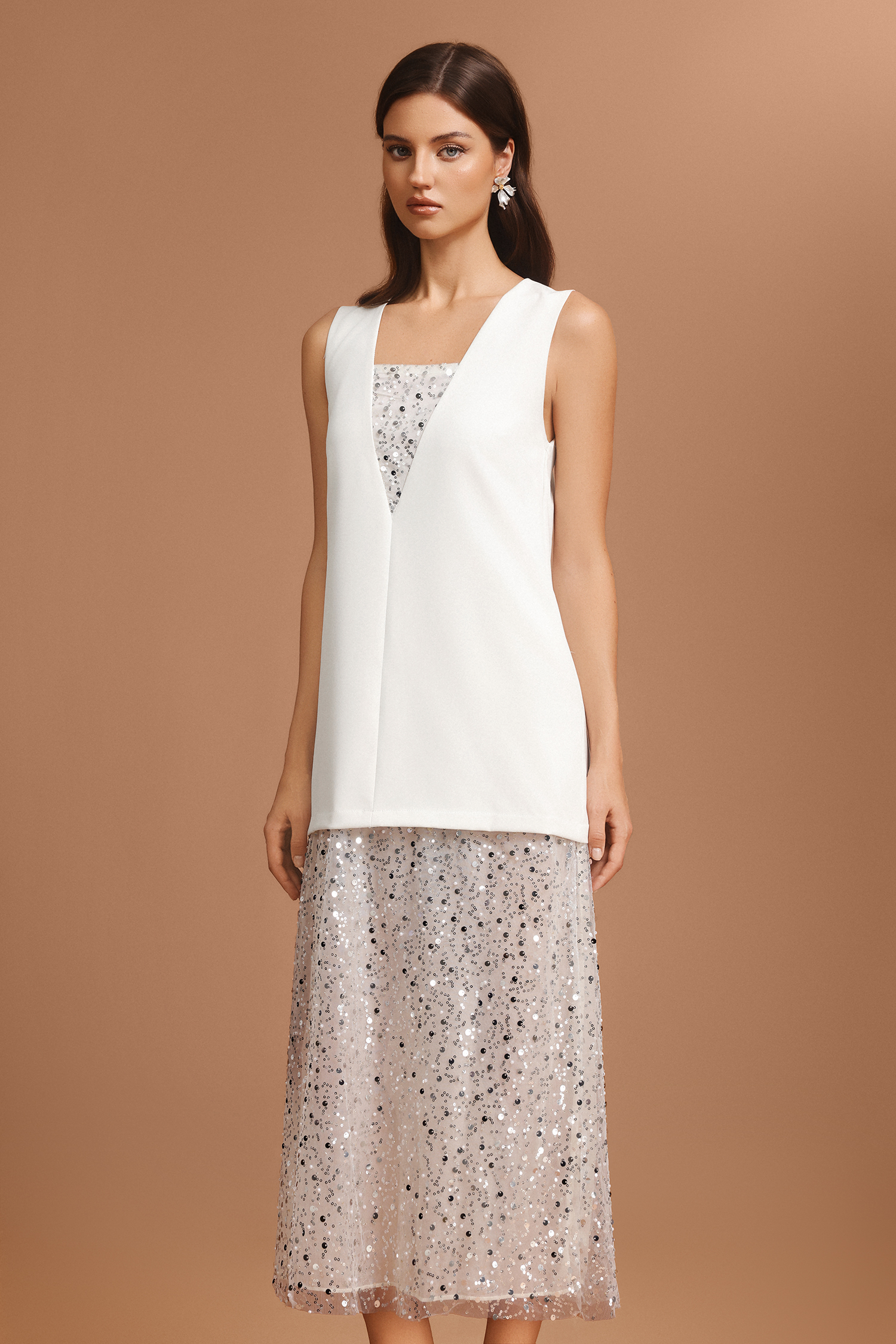 Parker Sleeveless Sequin Maxi Dress