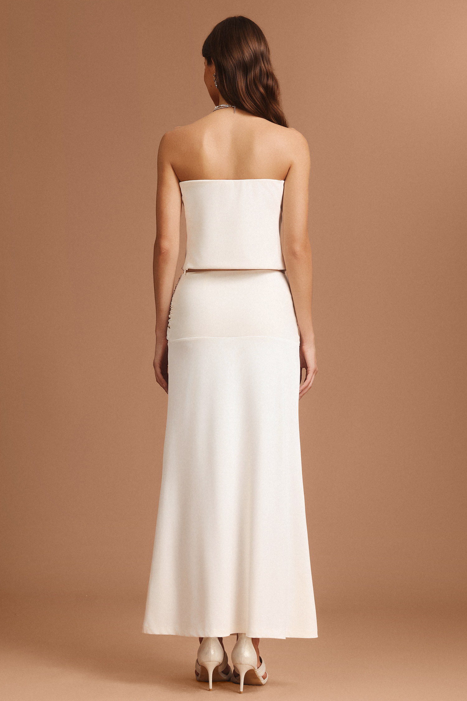 Tyler Sleeveless Folds Top And Skirt Two-Piece Set