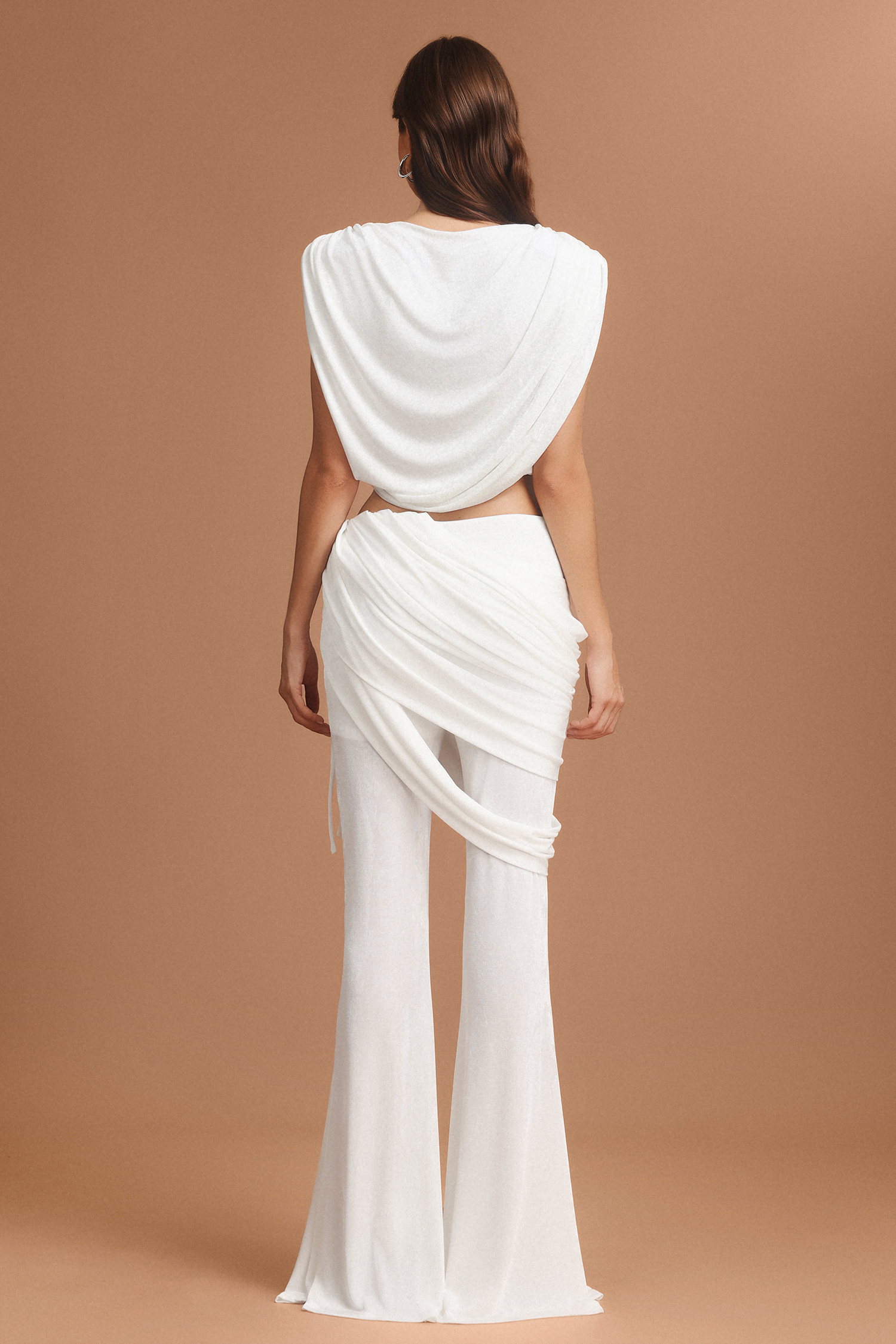 Liaci Sleeveless Folds Top And Pants Two-Piece Set