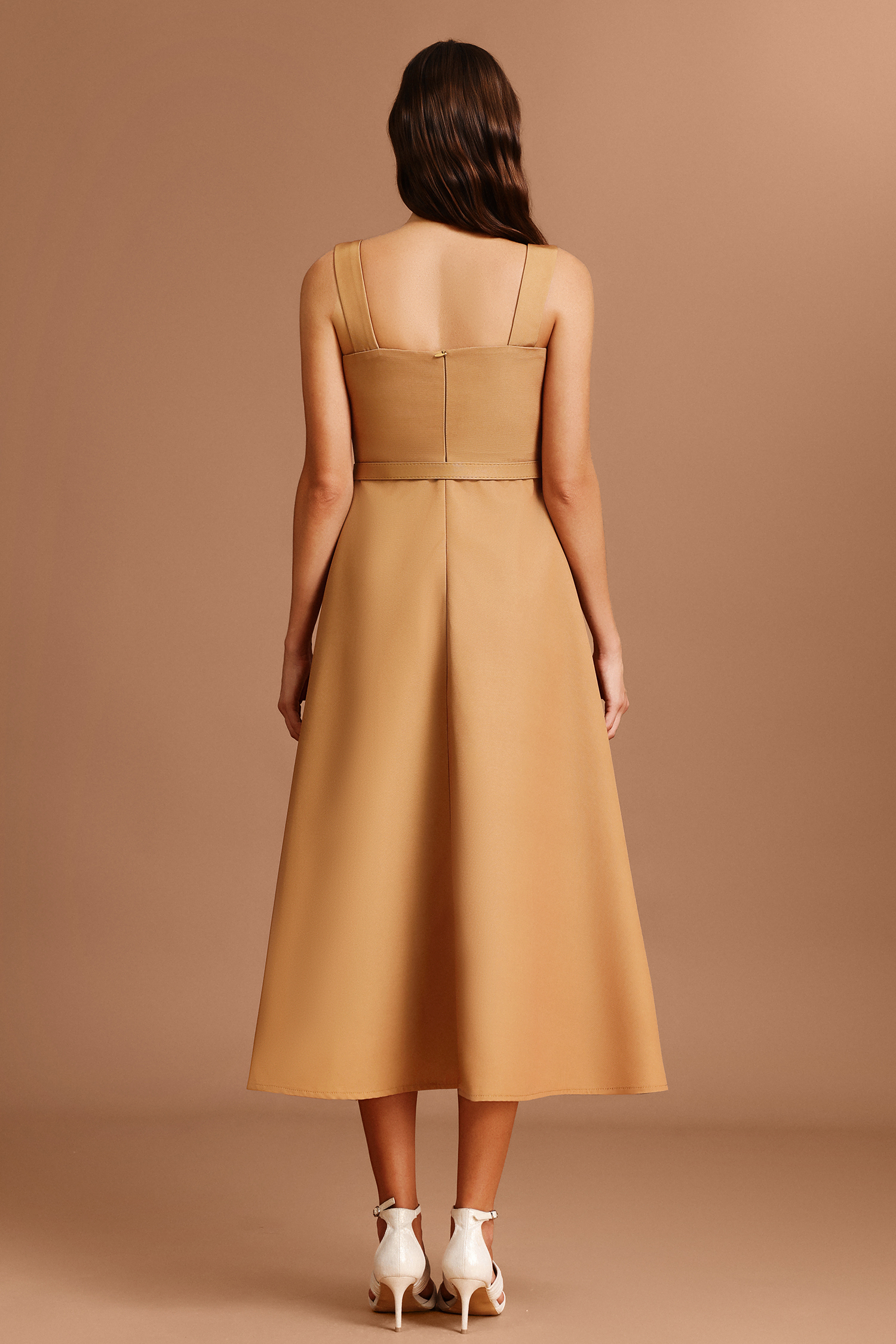 Noor Halter Floral Printed Midi Dress