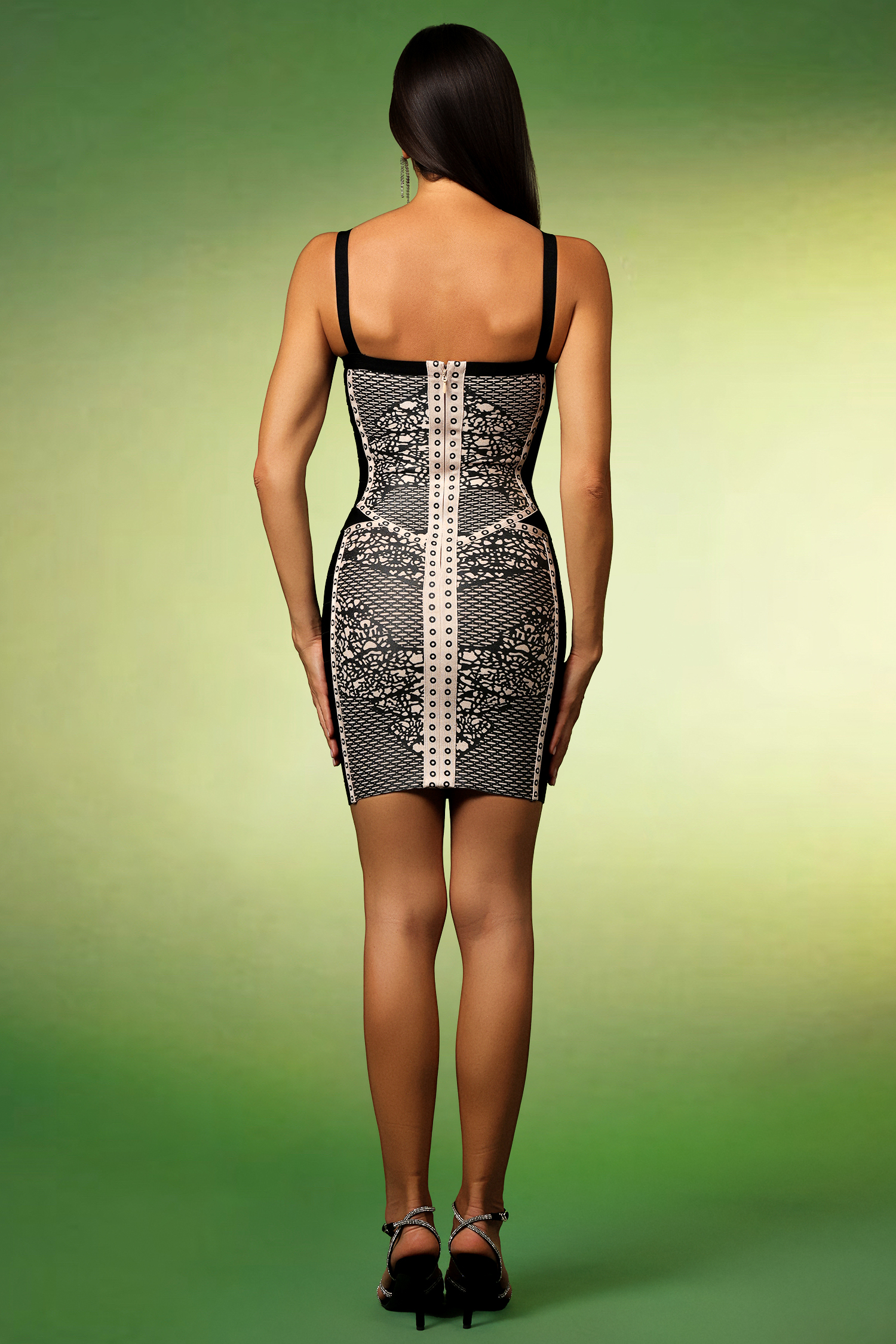 Elin Sleeveless Hollow Out Bandage Mini Dress