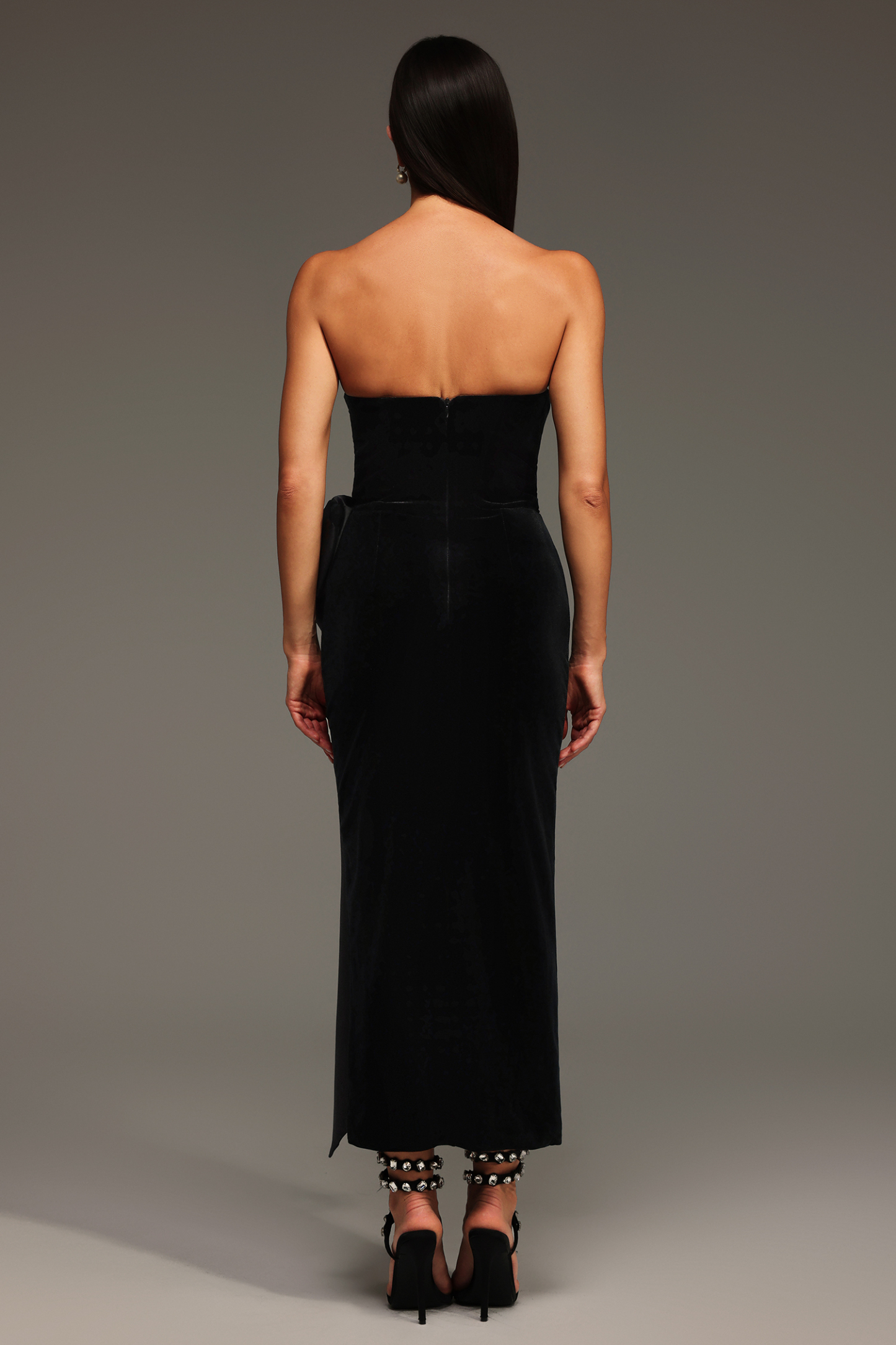 Wezal Sleeveless Slit Bow Maxi Dress